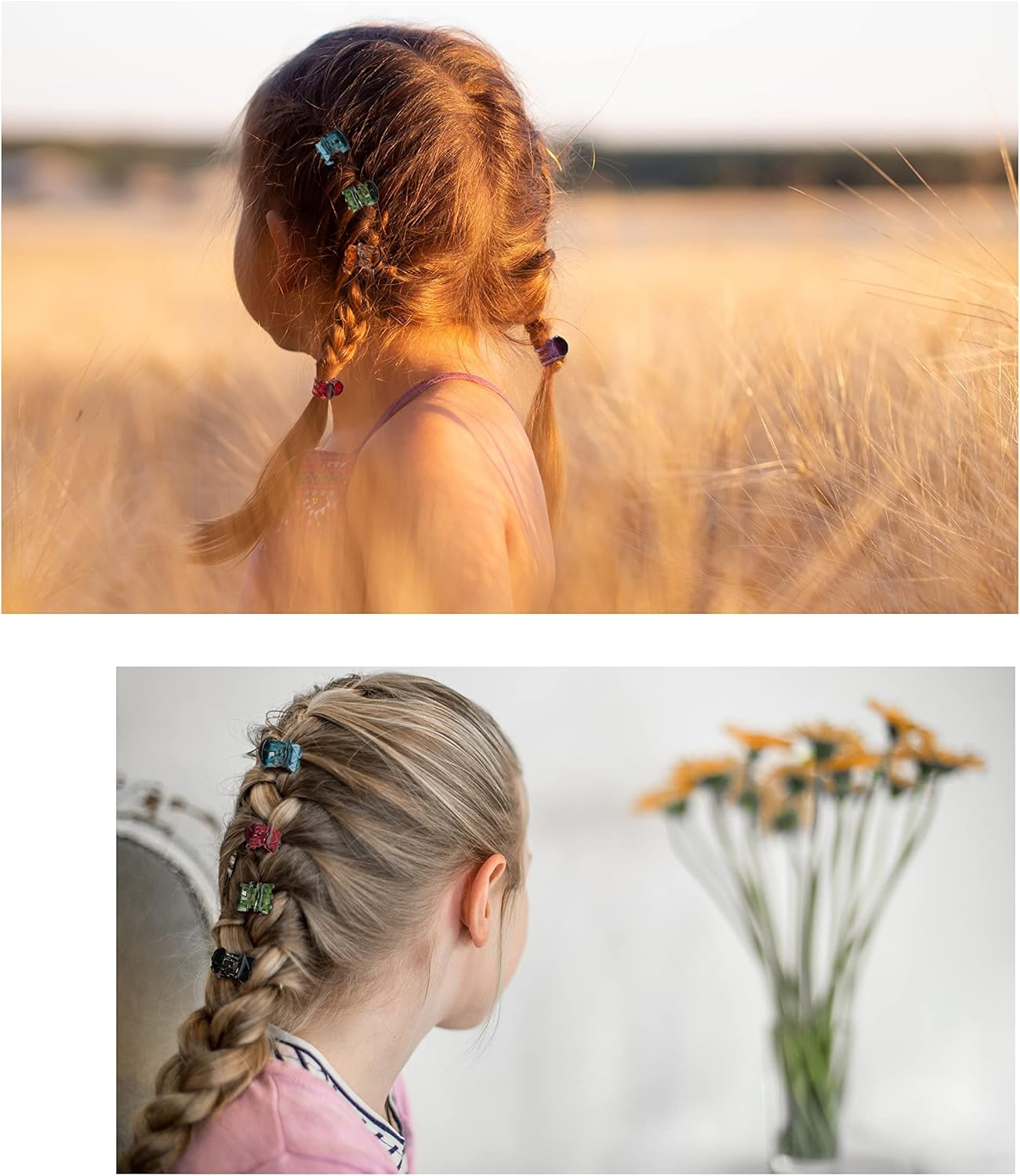 Mini Hair Clips - 72 Pcs for Women and Girls, Plastic, Small Claw Hair Clips with 3 Colors, Tiny image number 4