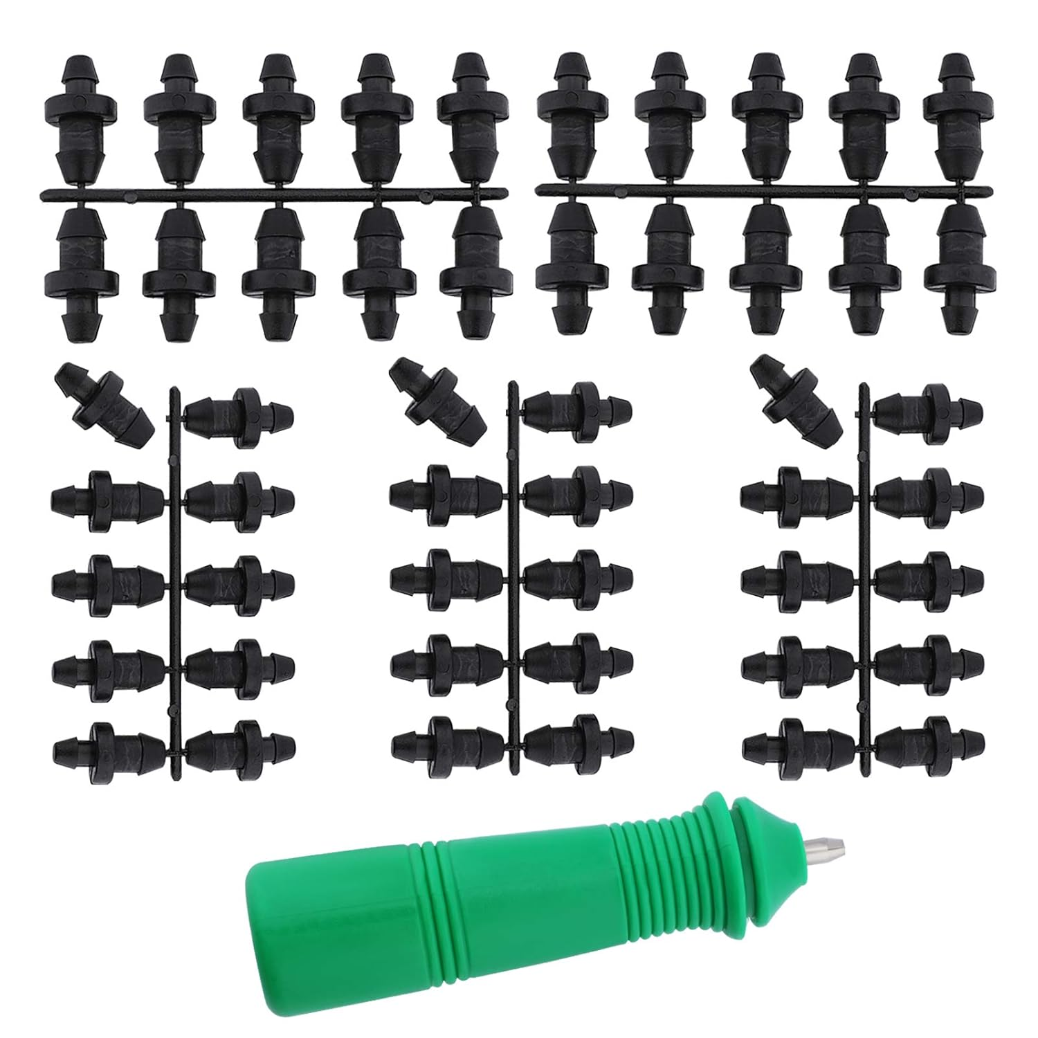 AIEX 50Pcs Drip Irrigation Plugs Drip Irrigation Tube End Closure Hole Plugs with 1Pcs Hole Punching Tool for Home Garden Hose Pipe Supplies image number 5