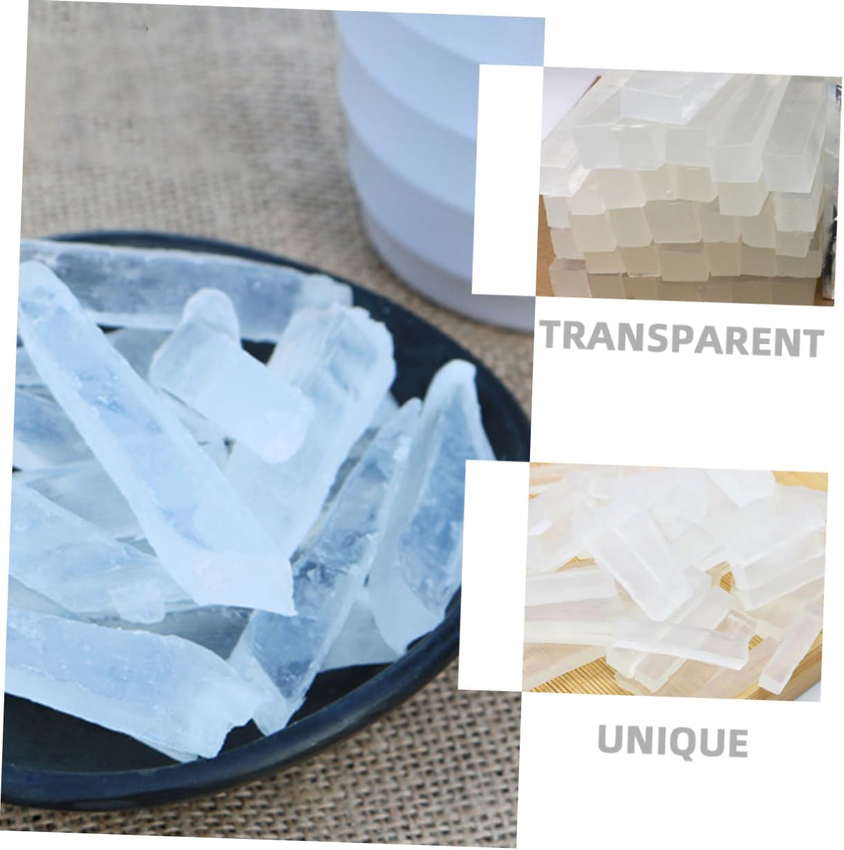 Operitacx 1 Transparent Soap Base Refreshing Skin Scrub Soap Base Handmade Bathing Soap Base Refreshing Skin Soap Bar Base Melt and Pour Soap Base Scrub Soap Bar Base Exfoliating Soap Base image number 2