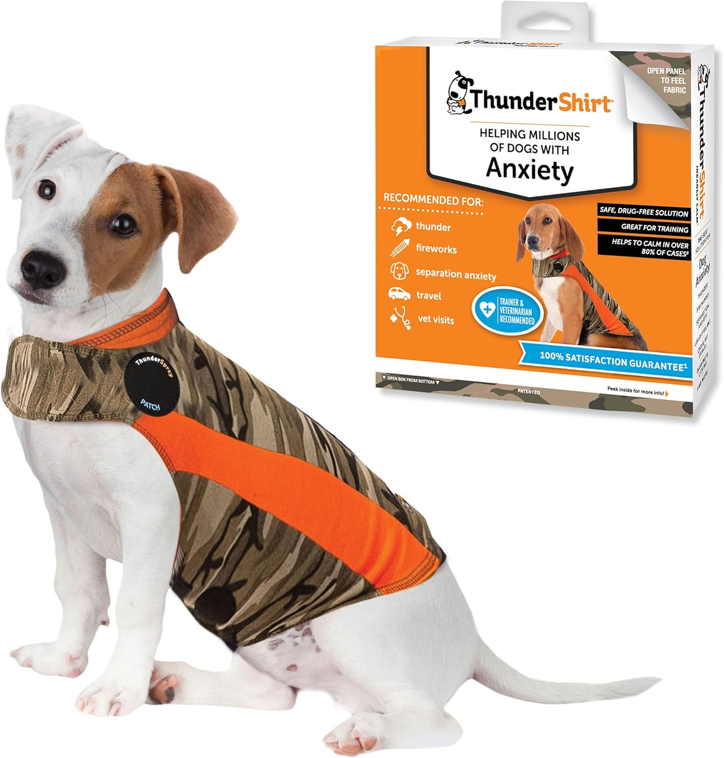 Thundershirt Polo Dog Anxiety Jacket | Vet Recommended Calming Solution Vest for Fireworks, Thunder, Travel, & Separation | Blue, Medium image number 2