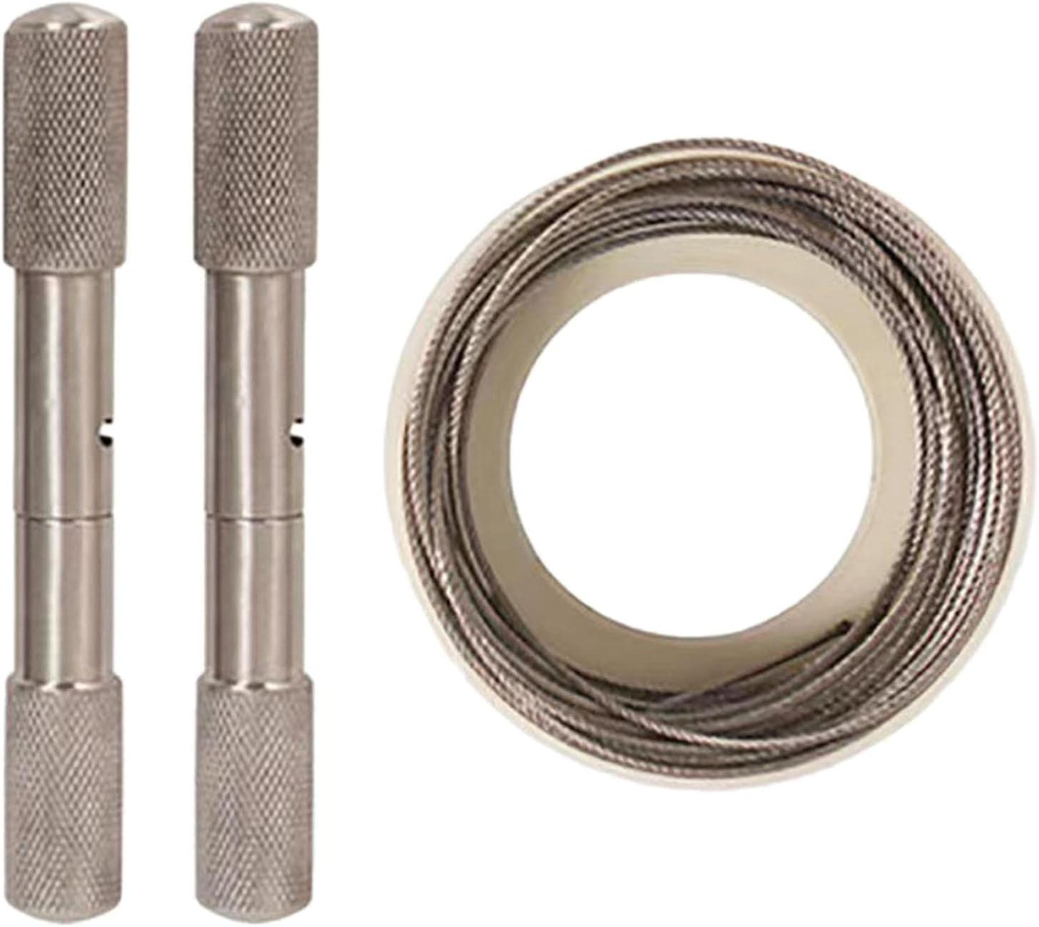 Amagogo Manual Camping Removal Wire Rope Dehorn Wire Saw Dehorning Saw Handles and Wire for Outdoor Backpacking Gear Calves