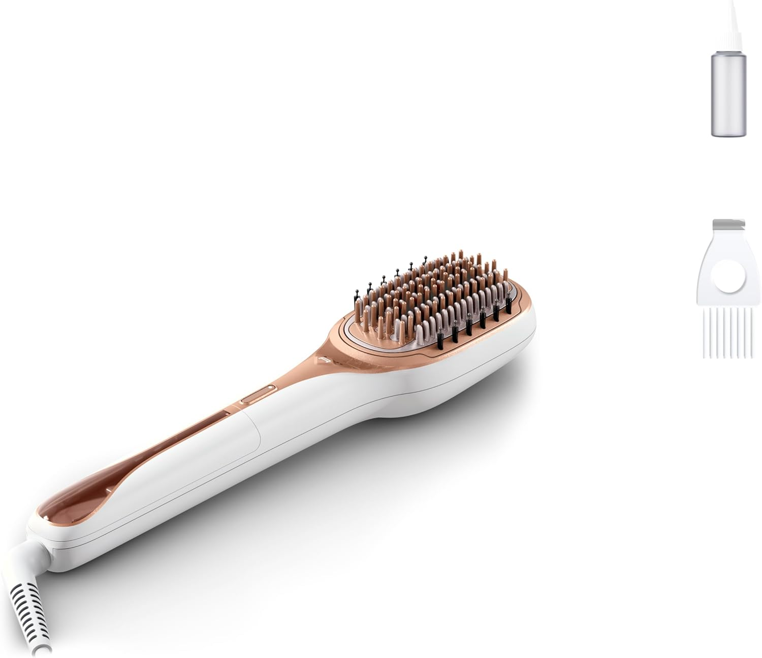 Rowenta Hair Therapist Brush, Repairs and Strengthens Damaged Hair, Leaves It Healthy and Shiny - Instant Results Steam Brush White CF9920