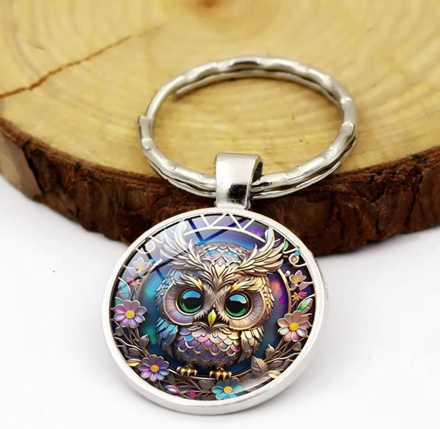 [Cxiskyu] Owl Key Ring for Women - Chic Wallet Keychain, Novelty Animal Key Charm, Mini Metal Keychain Clip | Owl Zipper Pender for Backpack, Car Key Organizer Gift Accessory for Mother, Friends image number 4