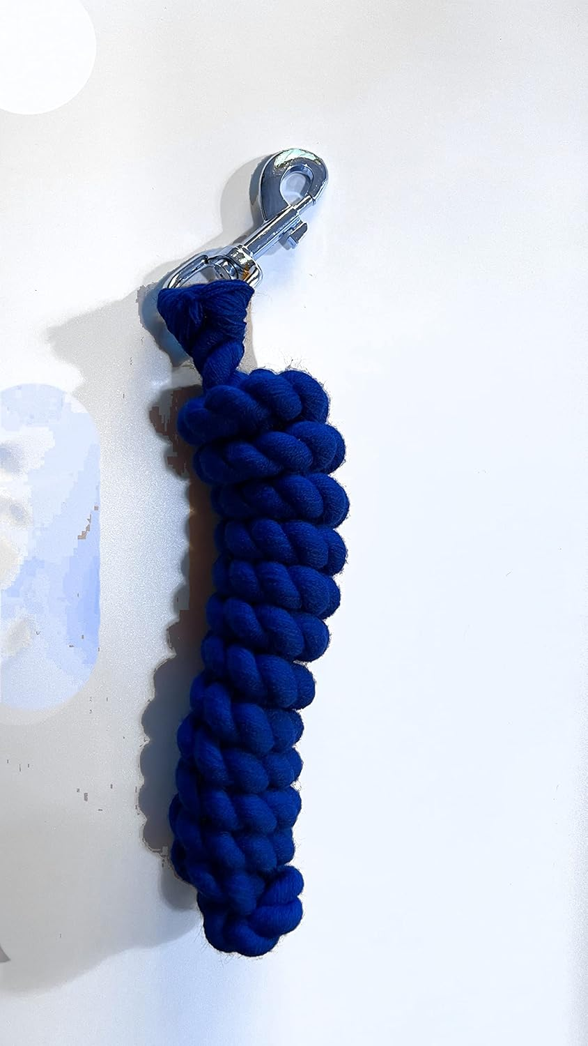 Horse/Pony Cotton Lead Rope with Brass Clip 1.8M (Black) image number 5