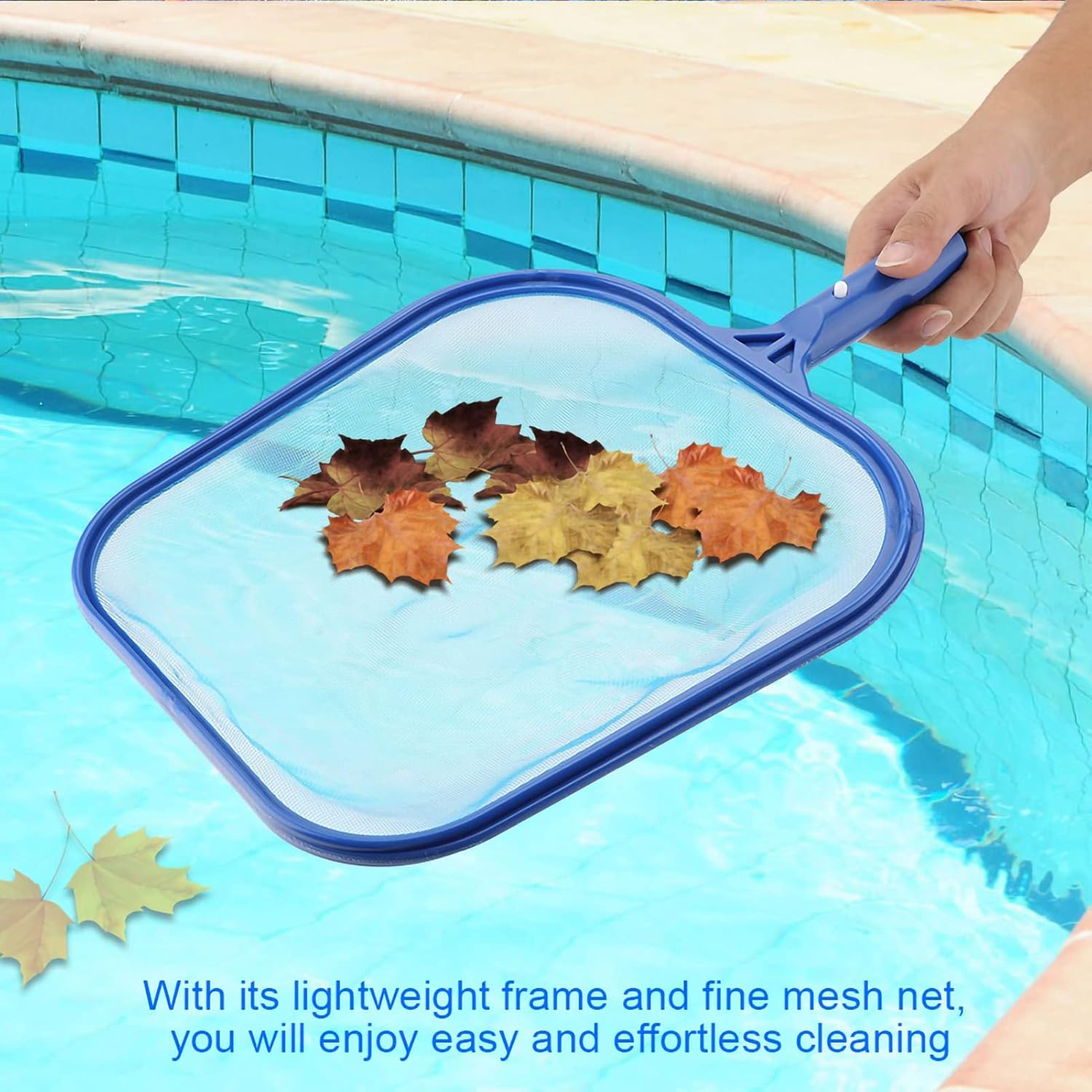 Domary Pool Skimmer Net Lightweight Mesh Frame, for Swimming Pool, Pond, Tub, Blue image number 5