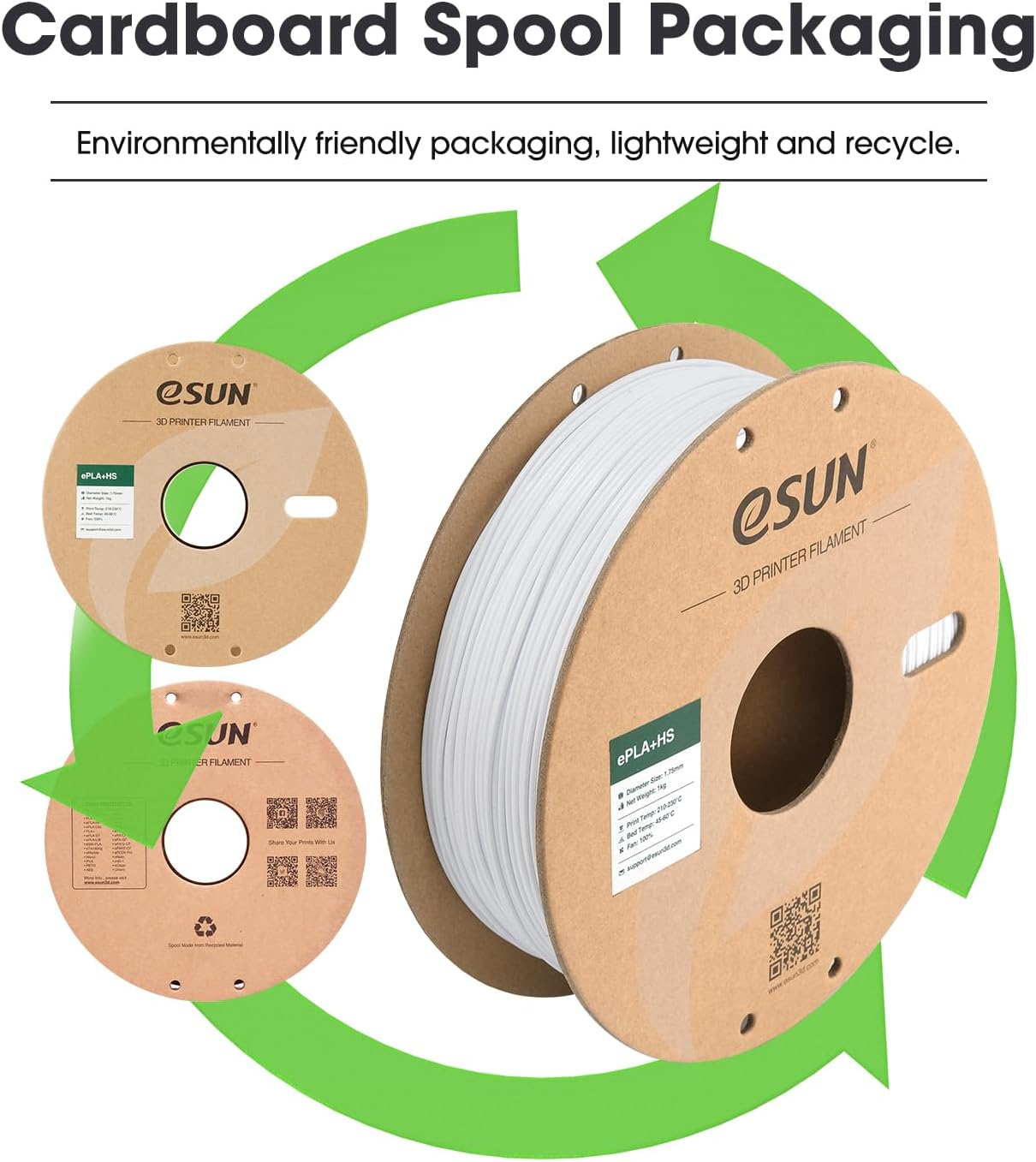 Esun PLA PRO Filament for 3D Printers High Speed PLA PRO 3D Printer Filament 1.75Mm Dimension Accuracy +/- 0.02Mm 1KG (2.2 LBS) Spool Fast Printing PLA 3D Printing Material，Cold White image number 2