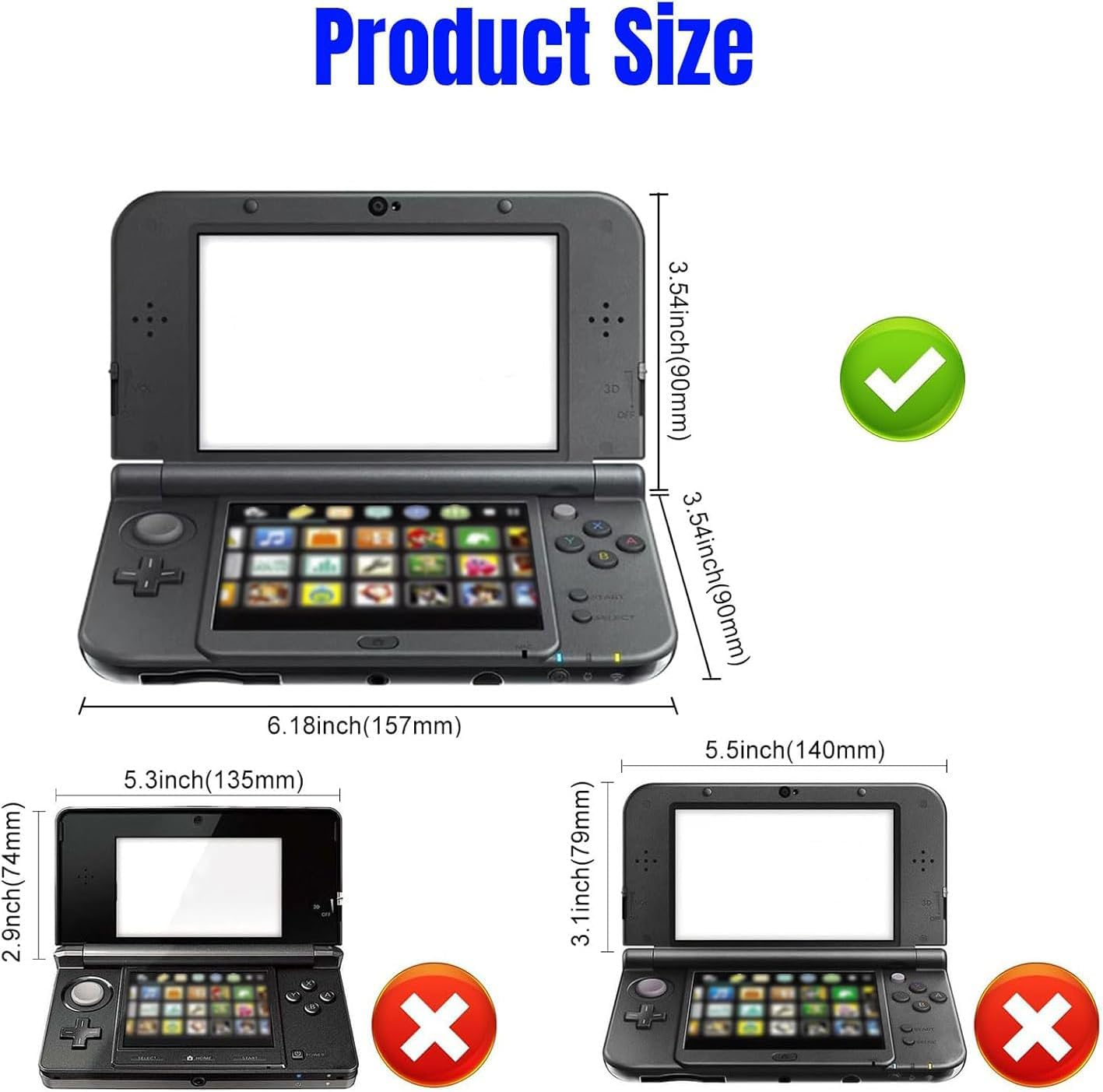 Ggddsha Transparent Protective Case for 3DS XL/LL &ndash; Crystal Clear Hard Shell Cover, Scratch-Resistant & Snug Fit, Compatible with 2015 Model Game Console image number 3