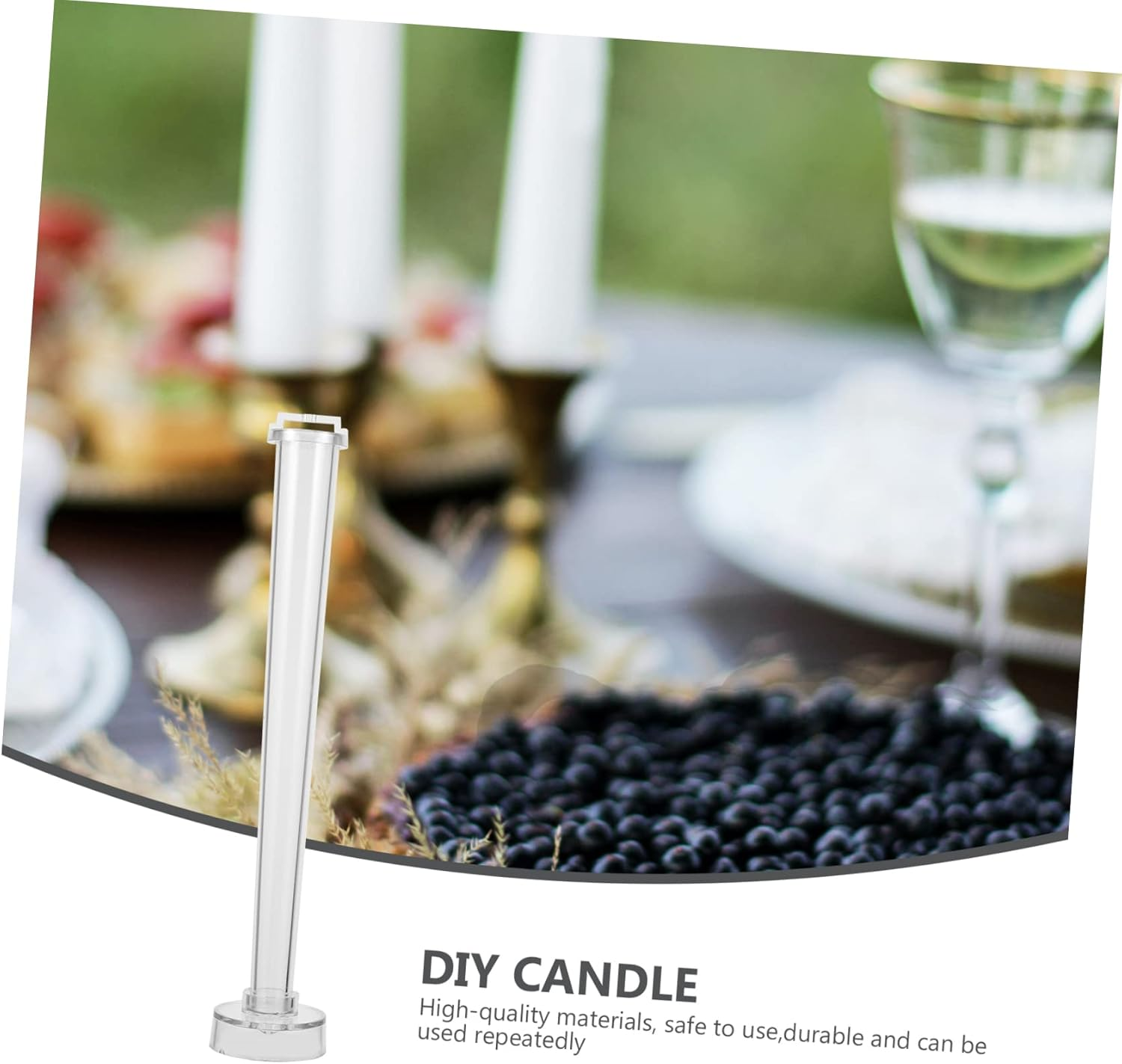 COHEALI 2Pcs Candle for Soy Wax Lightweight Peony Candle Mould Home DIY Making Kit image number 2