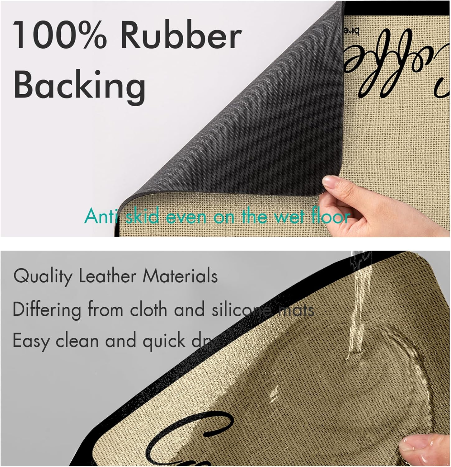 LIMNUO Coffee Mat Super Absorbent Dish Drying Mat Coffee Bar Accessories Match with Coffee Maker Coffee Machine Coffee Pot Large Drying Mats for Kitchen Counter (30X50Cm) image number 3