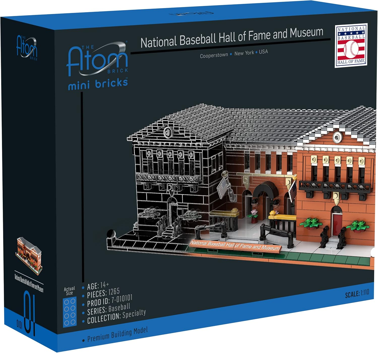 The Atom Brick National Baseball Hall of Fame and Museum Building Set image number 3