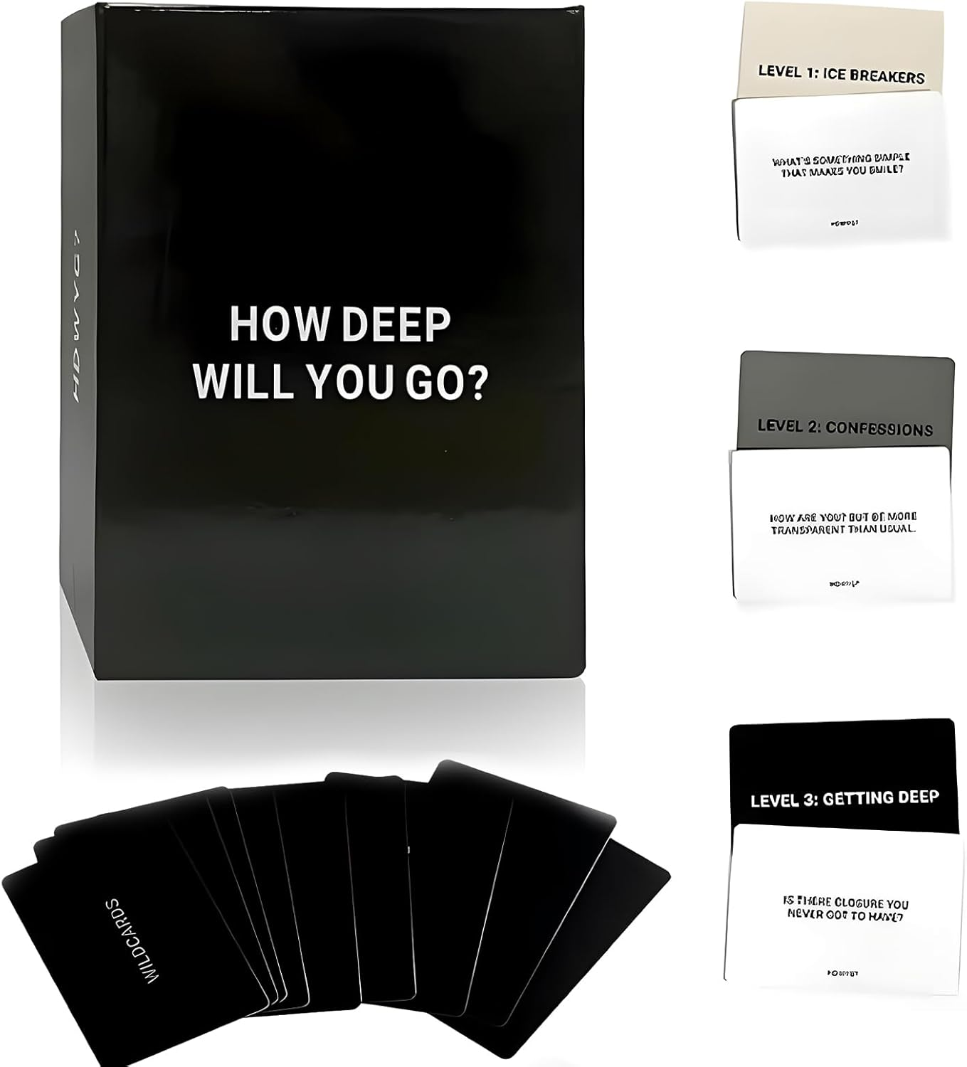 How Deep Will You Go? 99 Icebreaker Conversation Cards, Fun Game to Deepen Connections for Family Gatherings Friend Meetups Parties Road Trips Dates Game Nights image number 3