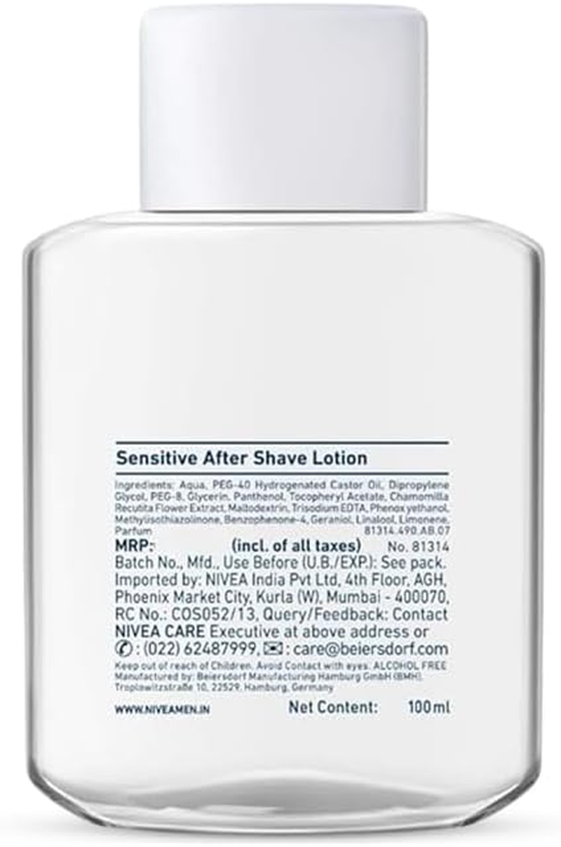 Nivea Men Sensitive after Shave Lotion 100 Ml/3.4 Fl Oz