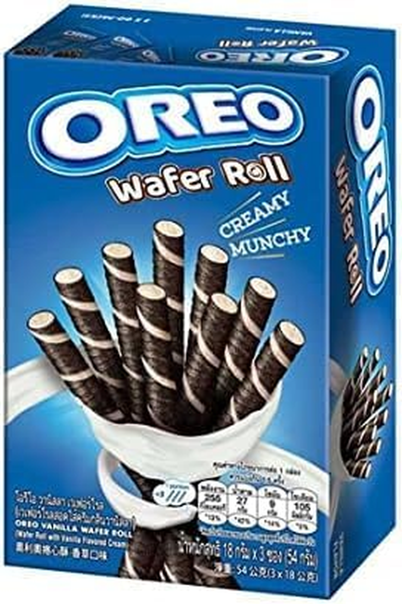Oreos Oreo Wafer Roll Variety Pack (Set of 2) | Chocoloate (54G) - Vanilla (54G) image number 1