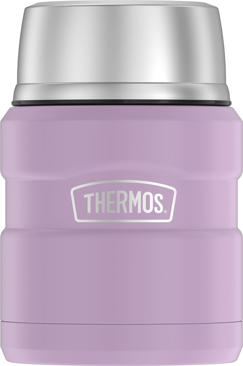 THERMOS Stainless King Vacuum-Insulated Food Jar with Spoon, 16 Ounce, Matte Rose