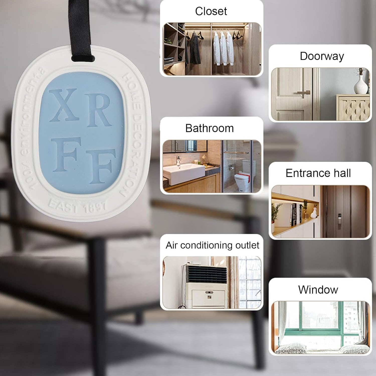 Scented Sachet, 3Pcs Fragrance Sachet Wardrobe Air Freshener, Hanging Aromatherapy Tablet for Clothes, Living Room Drawers Cabinets Bathroom Car Fresh, Lasting Exuding Fragrance