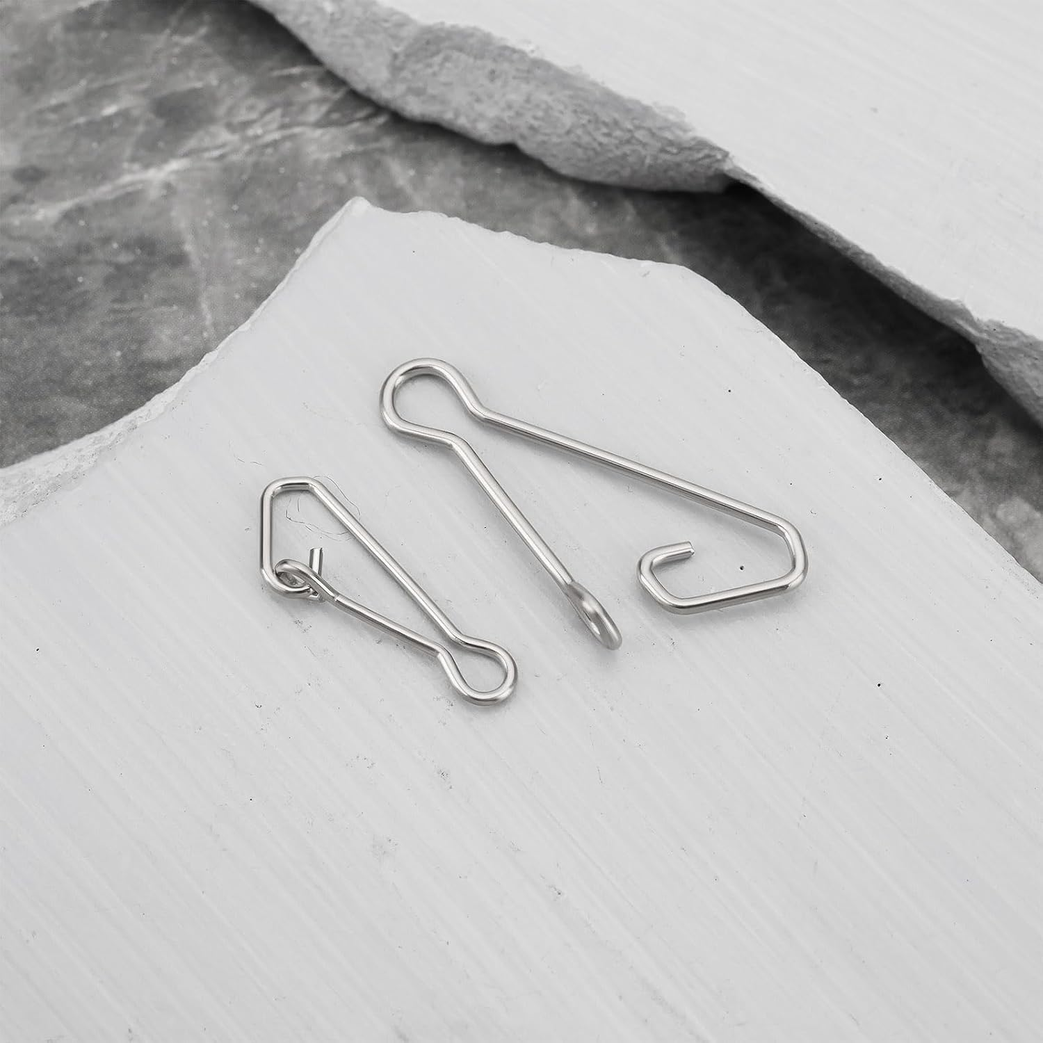 LT Easiyl 100Pcs Stainless Steel Fishing Snap Clips High Strength Quick Change Line Connectors for Saltwater and Freshwater, 5 Sizes 0# 1# 3# 5# 7# image number 4