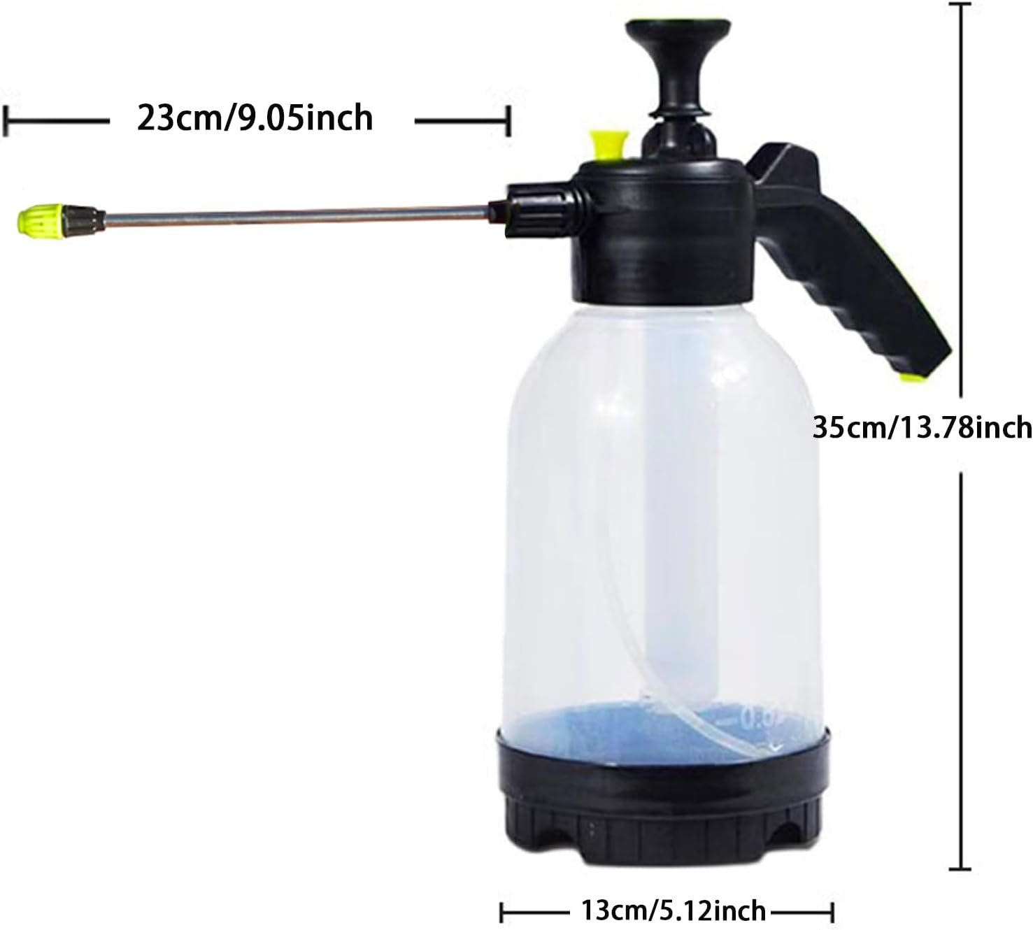 2L Fine Mist Spray Bottle, Hand Held Garden Sprayer Pump Pressure Water Sprayers, Empty Water Sprayer Watering Can with Adjustable Nozzle for Indoor and Outdoor Gardening and Home Cleaning image number 5