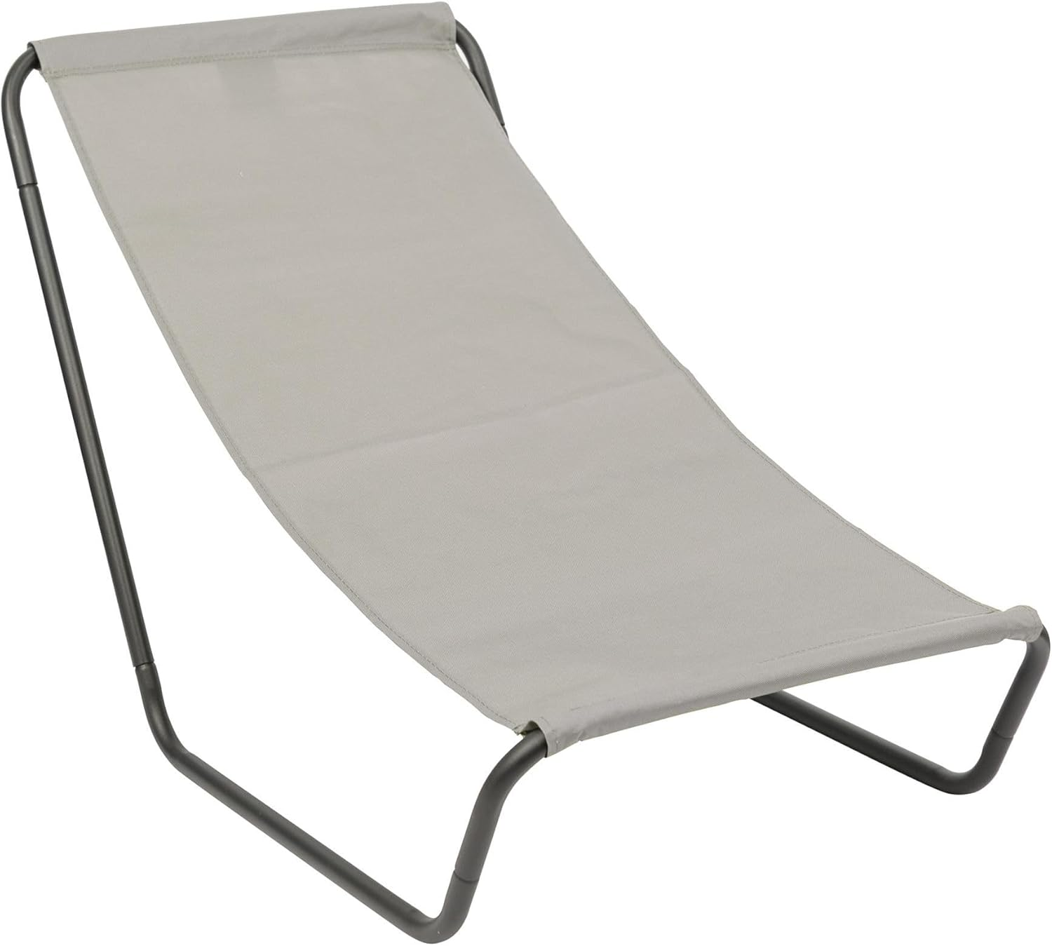 Harbour Housewares Folding Sun Loungers - Beige - Pack of 2 - Canvas Outdoor Lawn Sunlounger Chair Lightweight Portable Chair for Garden, Beach, Picnic, Fishing