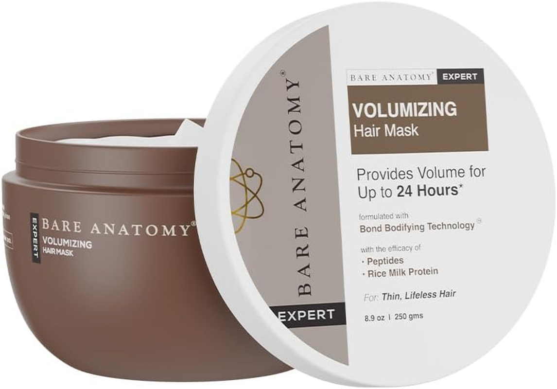 Bare Anatomy Volumizing Hair Mask | Volume for Upto 24 Hrs | Powered by Peptides & Rich Milk Protein | for Dense & Conditioned Hair | for Dry & Frizzy Hair | Sulphate & Paraben Free |Women & Men-250Gm image number 2