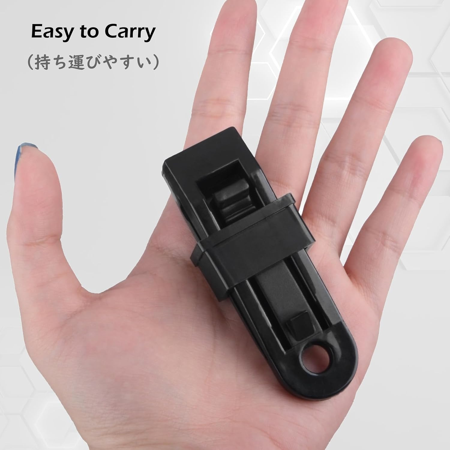 TRIWONDER 12Pcs Tarp Clips Crocodile Tent Awning Clamps Set Heavy Duty Lock Grip Instant Clip for Camping Canopy Tarps Caravan (Black - 12 Pcs)