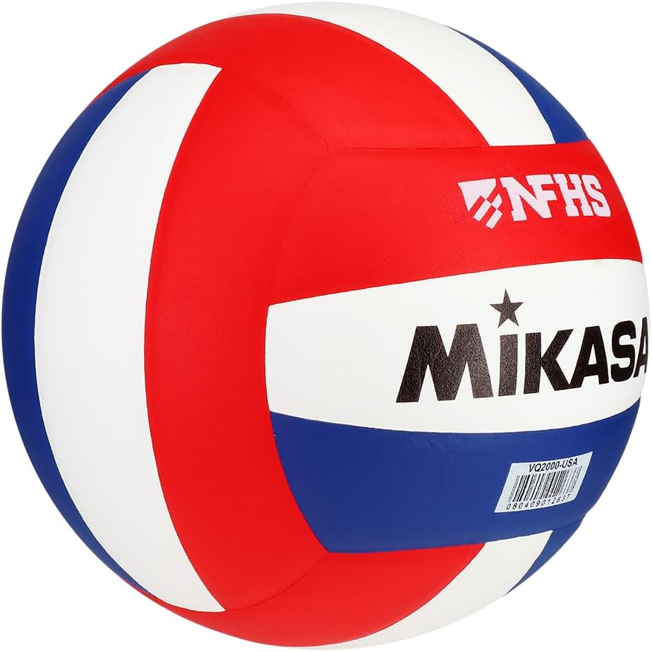 Mikasa VQ2000 Micro Cell Volleyball - Columbia Blue ,Navy ,White image number 6