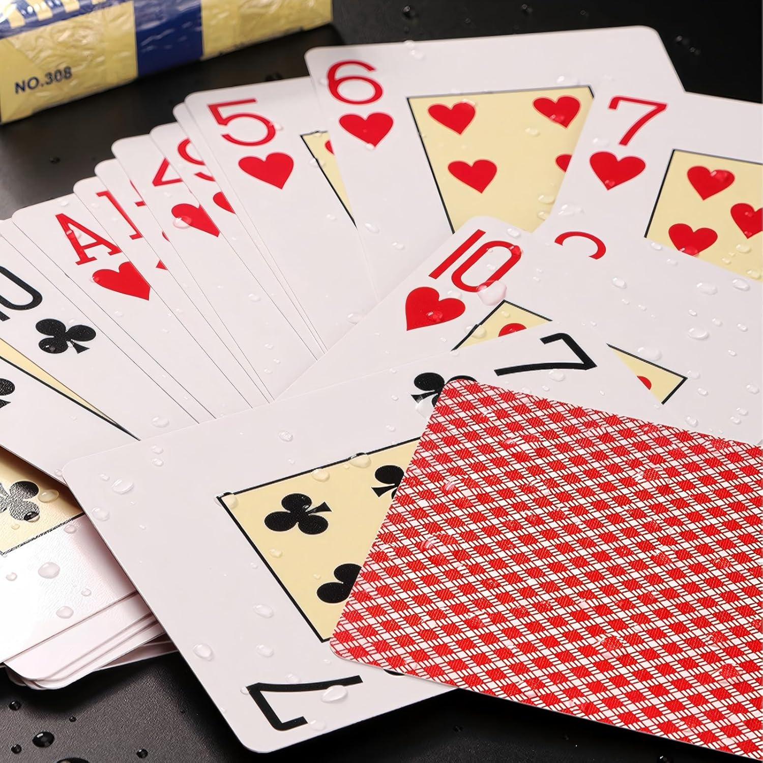 2 Pack Playing Cards, Jumbo Index, Waterproof Plastic Playing Card for Adult & Kid, Poker Size, Professional Playing Cards for Texas Hold&rsquo;Em Poker, Poker Cards (Red & Blue) image number 1