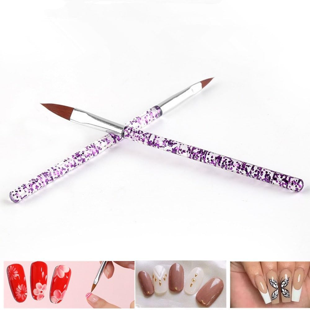 FULINJOY 10 Pcs Nail Dotting Tools Set, 5 Pcs Double-End Nail Dotting Pen and 5 Pcs Nail Art Painting Brushes image number 1