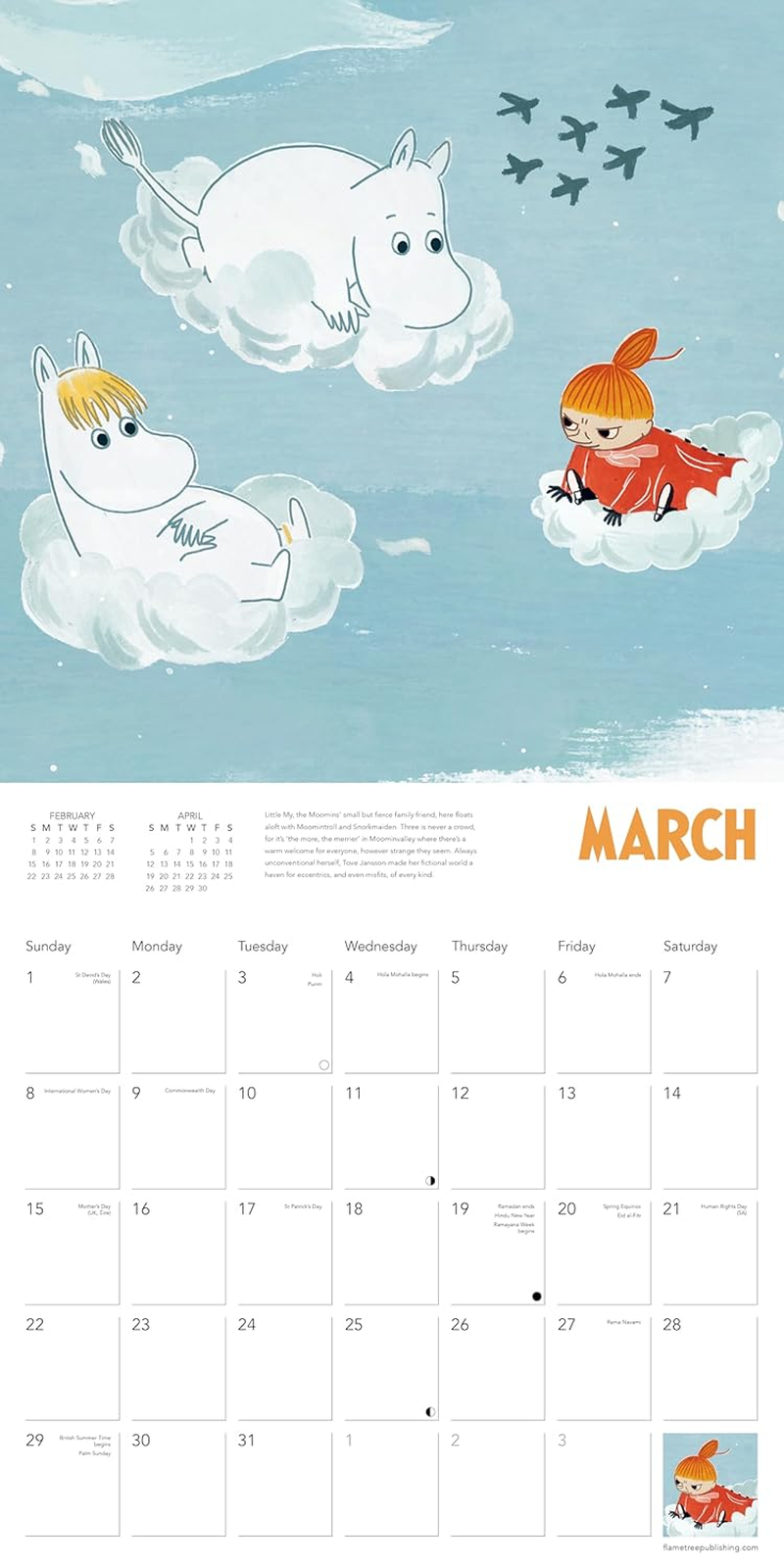 Moomin Wall Calendar 2026 (Art Calendar) image number 1