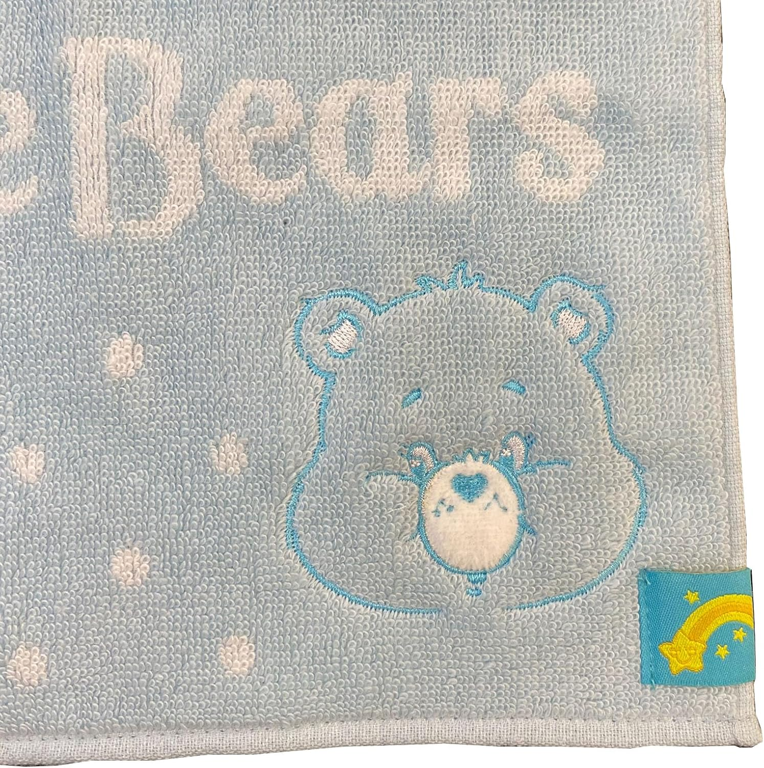 Marushin 5545001900 Mini Towel, Care Bear, Blue, Pastel Dot Face image number 5