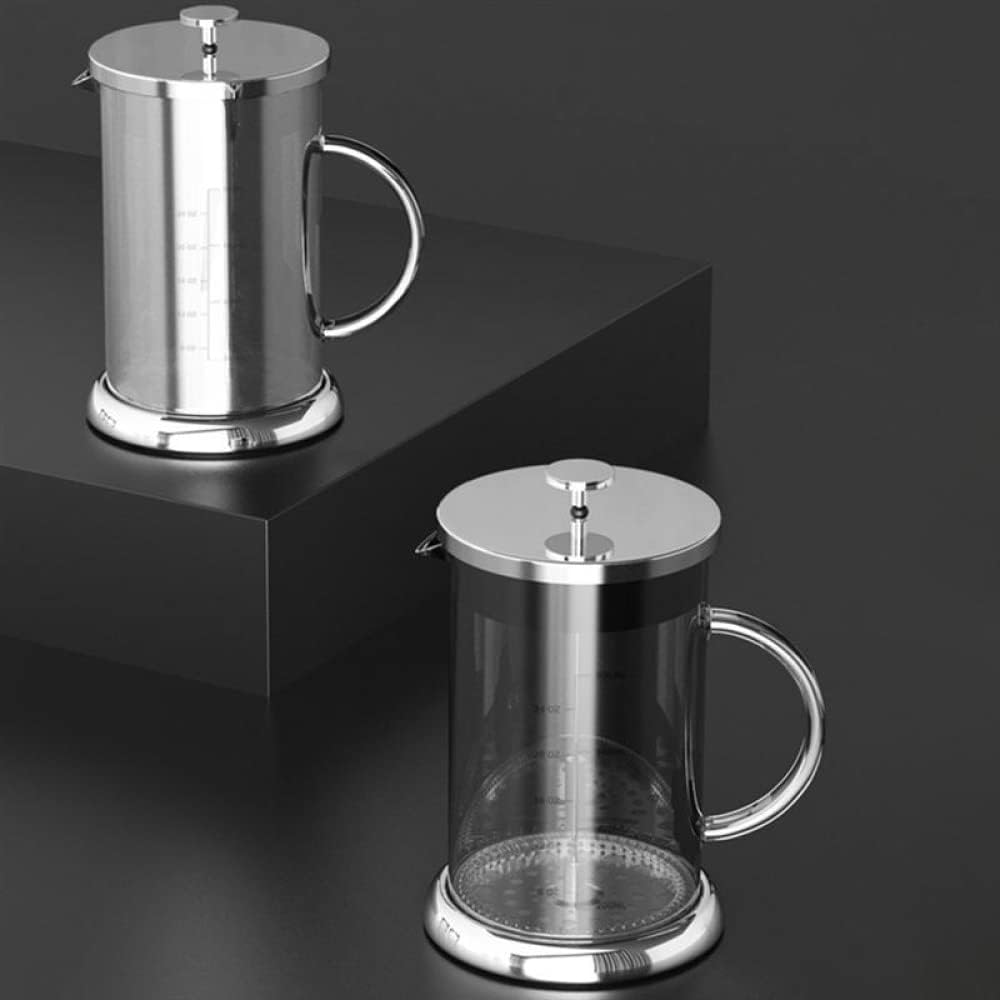 Stove Top Kettle Coffee Maker Thermal Insulation Glass1000Ml Coffee Press for Home Office Double Wall Milk Froth Kettle Espresso Kettle Water Boiler for Stove