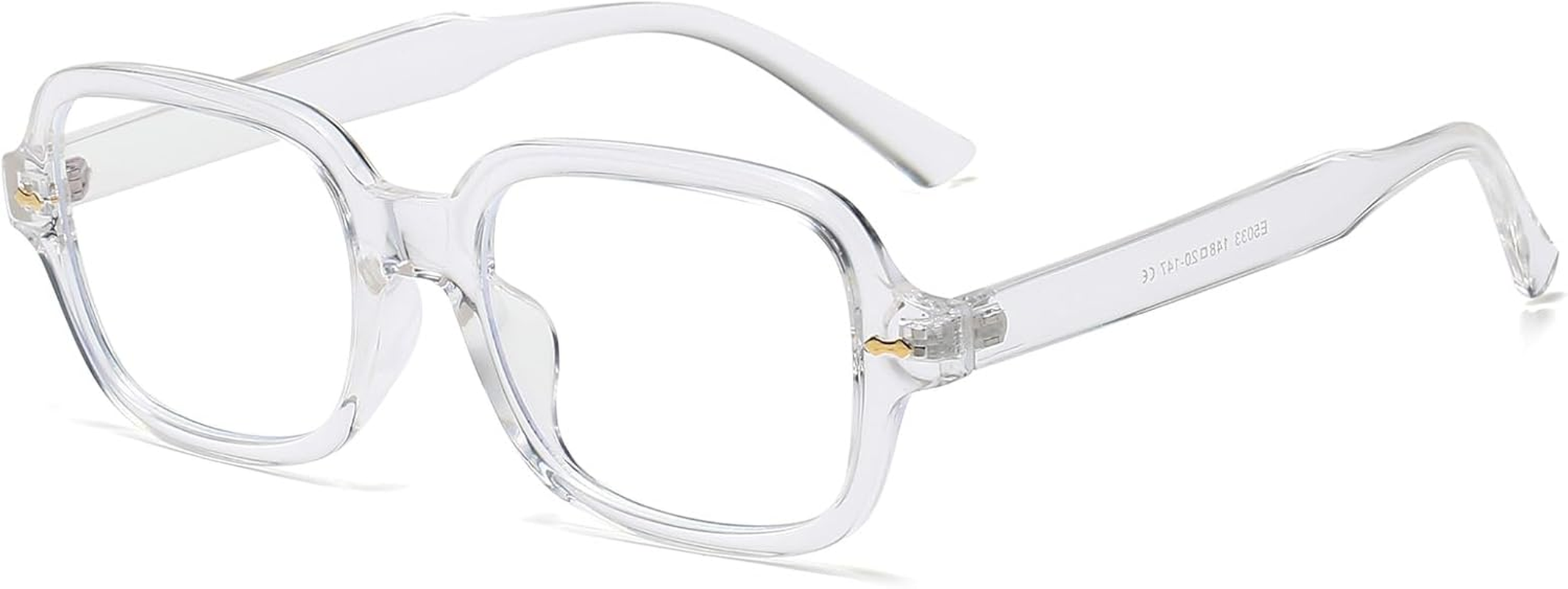 LJCZKA Rectangle Blue Light Glasses Womens Mens Computer Glasses Square Frame anti Eye-Fatigue for Reading, Texting & Gaming