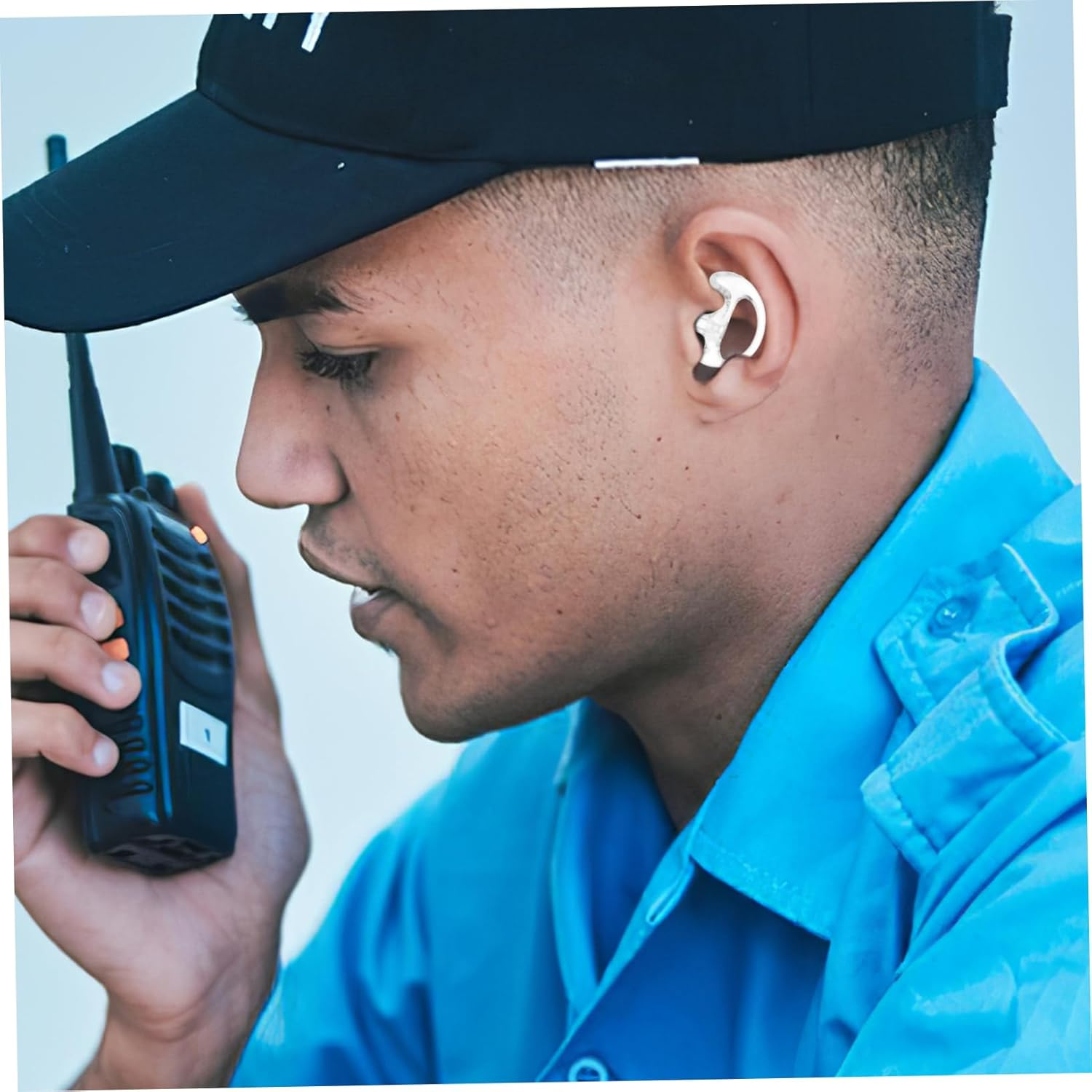 PERSELOSO Interphone Ear Plugs Silicone Earpiece Inserts 5 Pairs Replacement Ear Molds Small Silicone Earbuds for Communication White Accessories for Audio Use