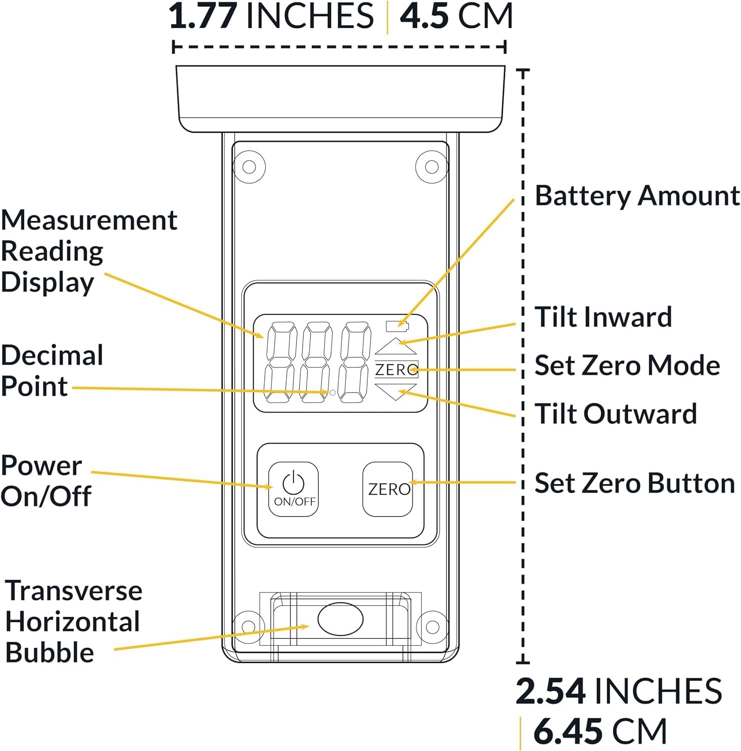 Digital Camber & Castor Alignment Gauge - Precision Wheel Alignment Tool Camber Gauge with LCD Display & Magnetic Base for Car, Truck, RV & SUV image number 4