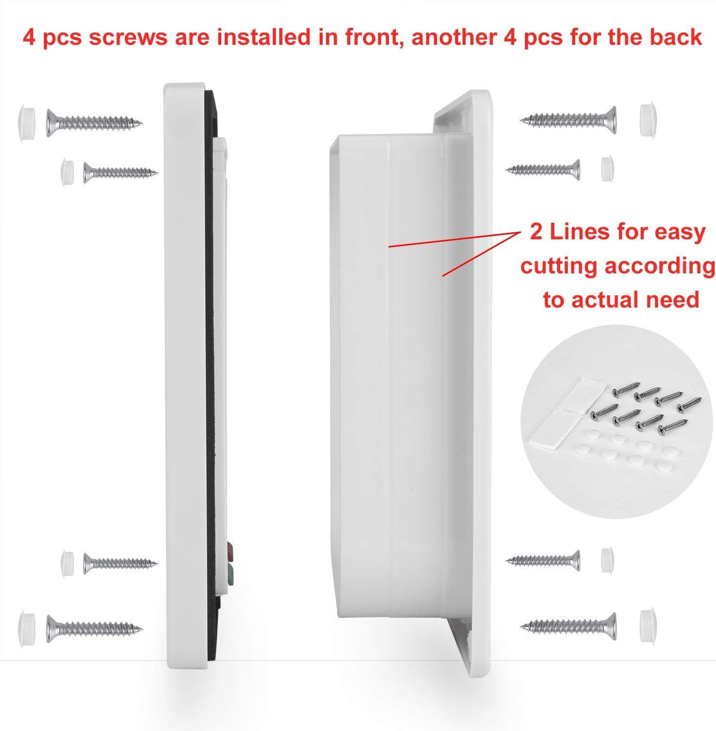 Ycozy Large Cat Doors Outer Size 9.9" X 9.3" 4-Way Locking Indoor Pet Door for Interior Exterior Door Wall Window, Weatherproof Cat Flap for Kittens & Dogs Easily Install image number 2