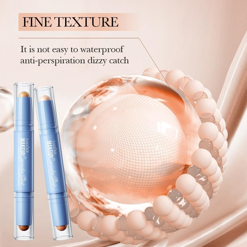 Dual-Ended Contour Stick, 2-In-1 Highlighting and Shadow Makeup, Set of Three Colors image number 5