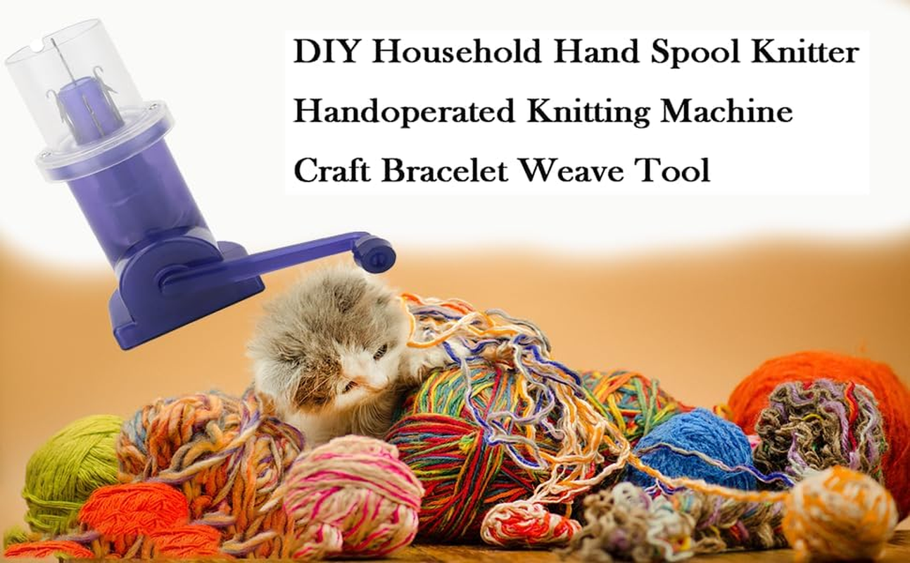 Sluffs Icord Knitting Machine, Easy Weaver Tool, DIY Household Hand Spool Knitter, Handoperated Craft Bracelet Weave Tool image number 2