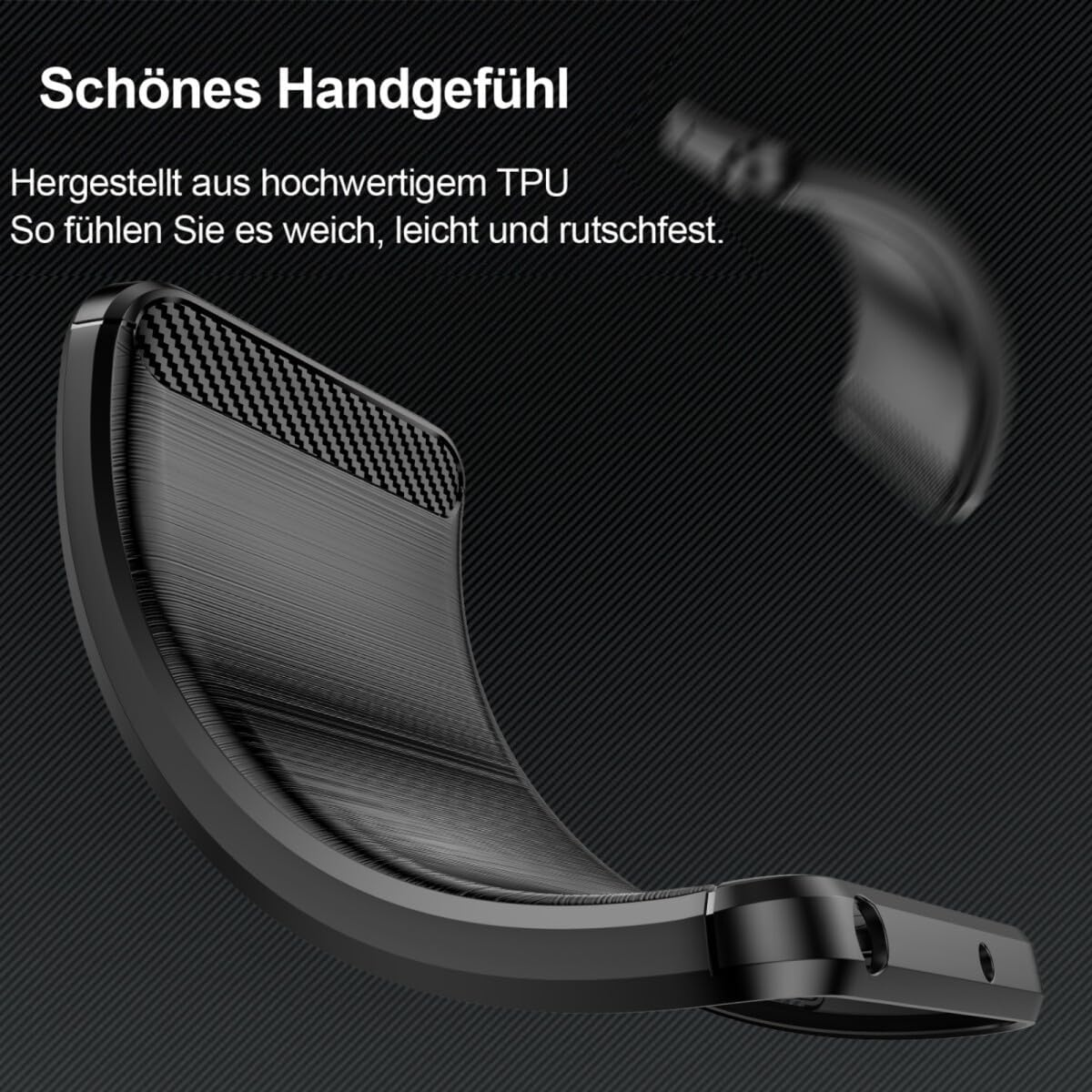 Case Compatible with Samsung Galaxy A36 / A56, Mobile Phone Case for Galaxy A36 / A56, Carbon Mobile Phone Case, Black image number 2