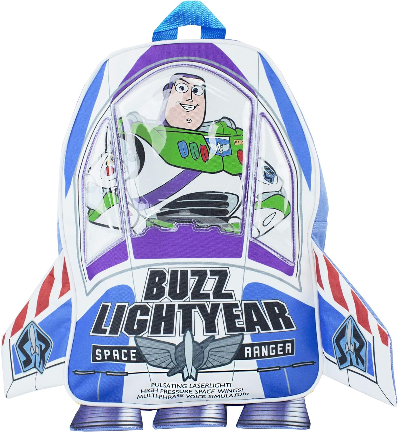 Disney Toy Story Backpack Kids Buzz Lightyear 3D Rocket Rucksack Bag One Size image number 4