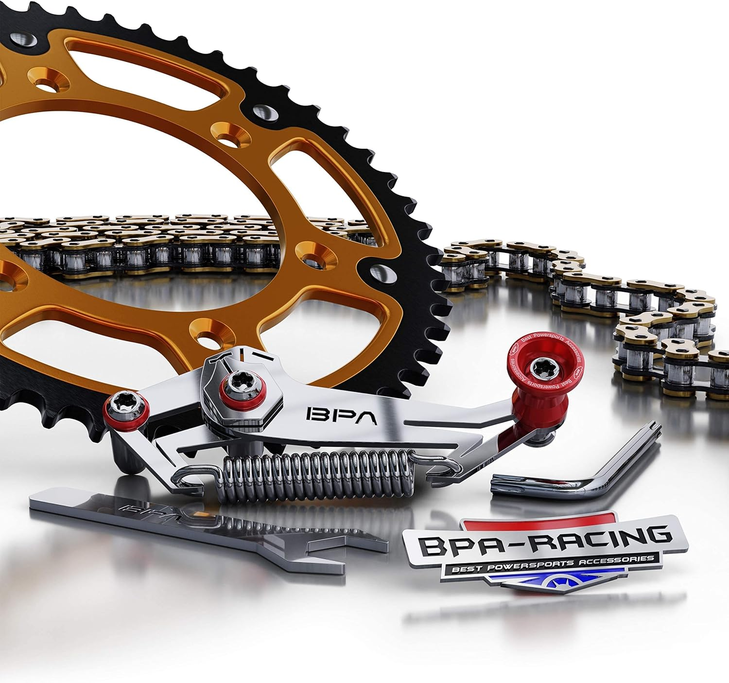 Bpa&ndash;Racing Motorcycle Chain Slack Adjuster Tool - Innovative Chain Tensioning Tool for Easy, Quick & Precise Chain Slack Adjustment- Slack Setter Tool (Red) image number 3