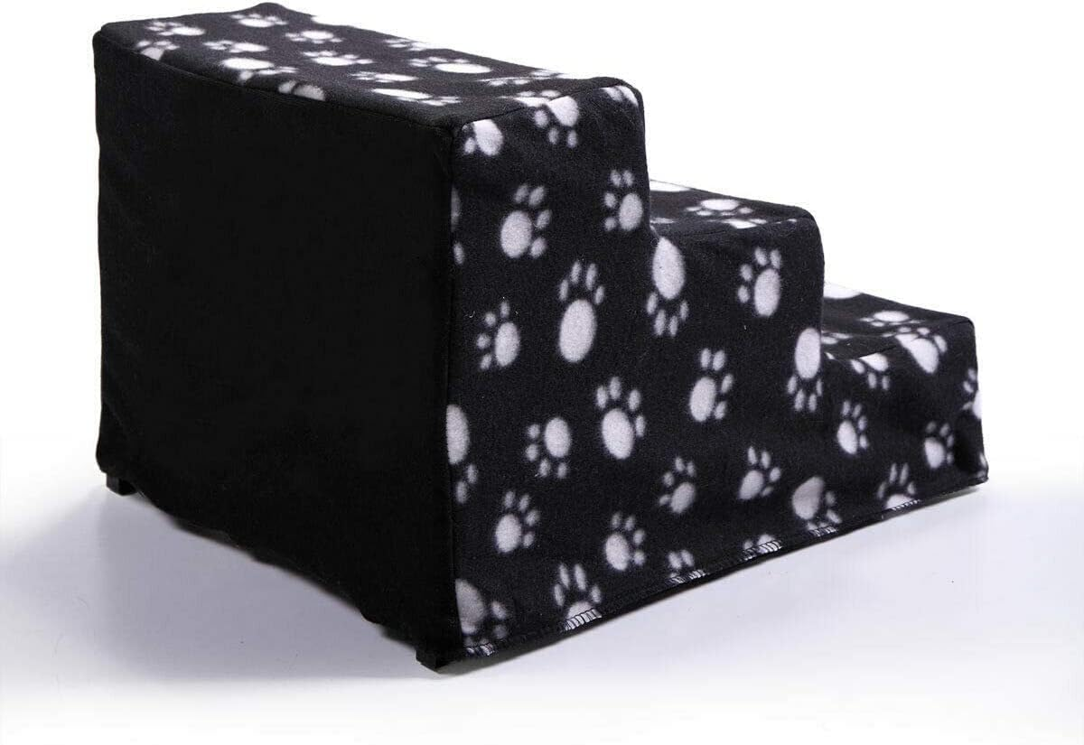 LEDON 3 Steps Pet Stairs Portable Cat Dog Ladder Step Ramp Pup Play/Tennis Ball Toy Lightweight Indoor Support for Senior & Arthritic Pets image number 2