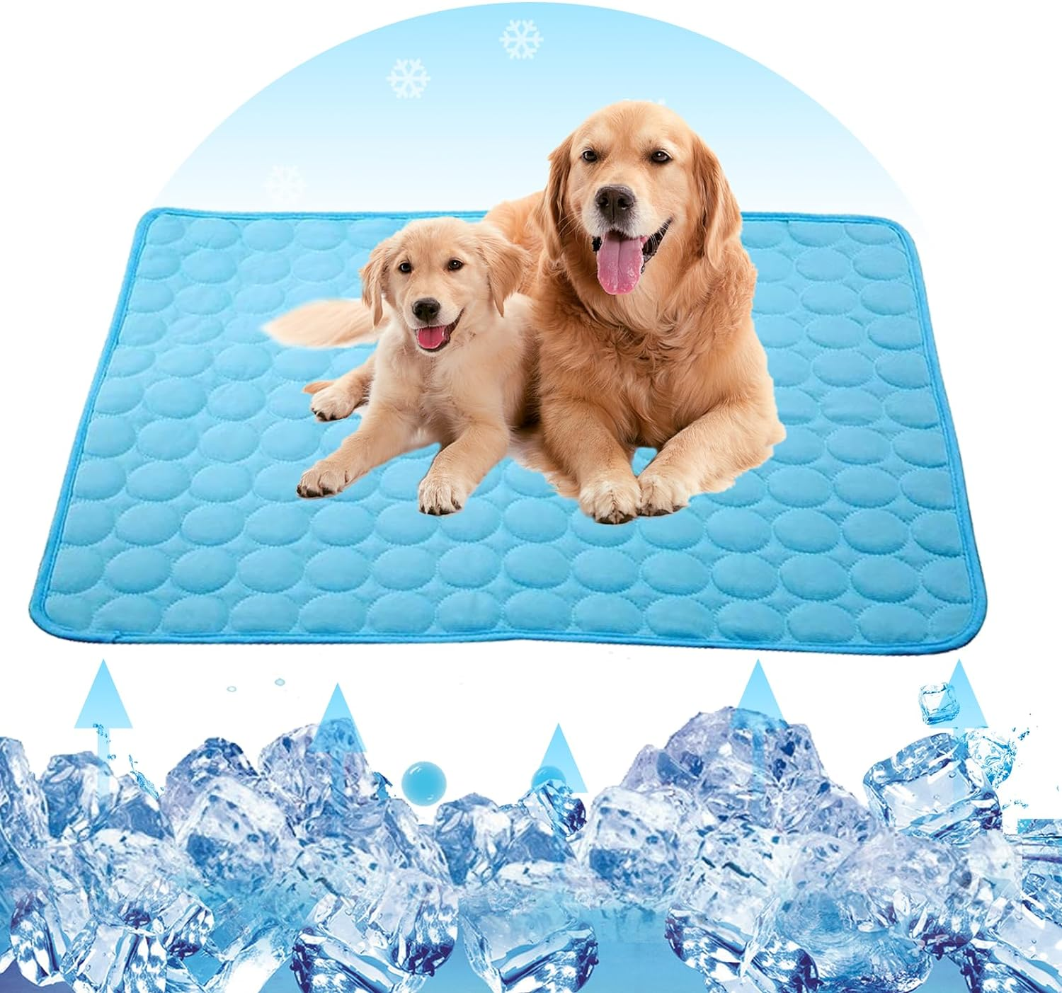 Keplde Dog Cooling Mat,Pet Cooling Mats for Dogs Cats Ice Silk Cooling Pet Bed Summer Dog Cooling Mat Small Sleeping Cat Cooling Pad Mat for Pets, Kids and Adults- Machine Washable(21" X 25") image number 4