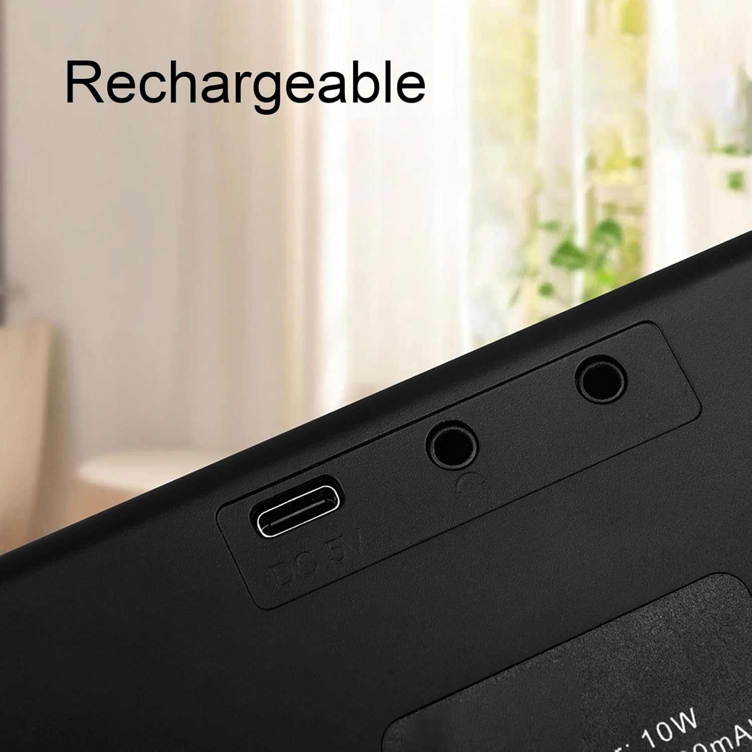 Bass Amplifier, Portable BT Guitar Speaker Amplifier 10W Subwoofer BT Guitar Amp with USB C Interface for Live Outdoor Black