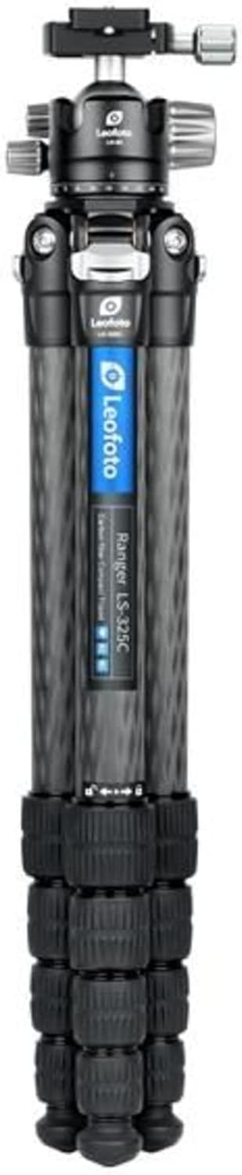 Leofoto LS-325C+LH-40 Travel Tripod Kit LH-40 Carbon Fiber CF 5 Section & 40Mm Low Profile Ball Head image number 1