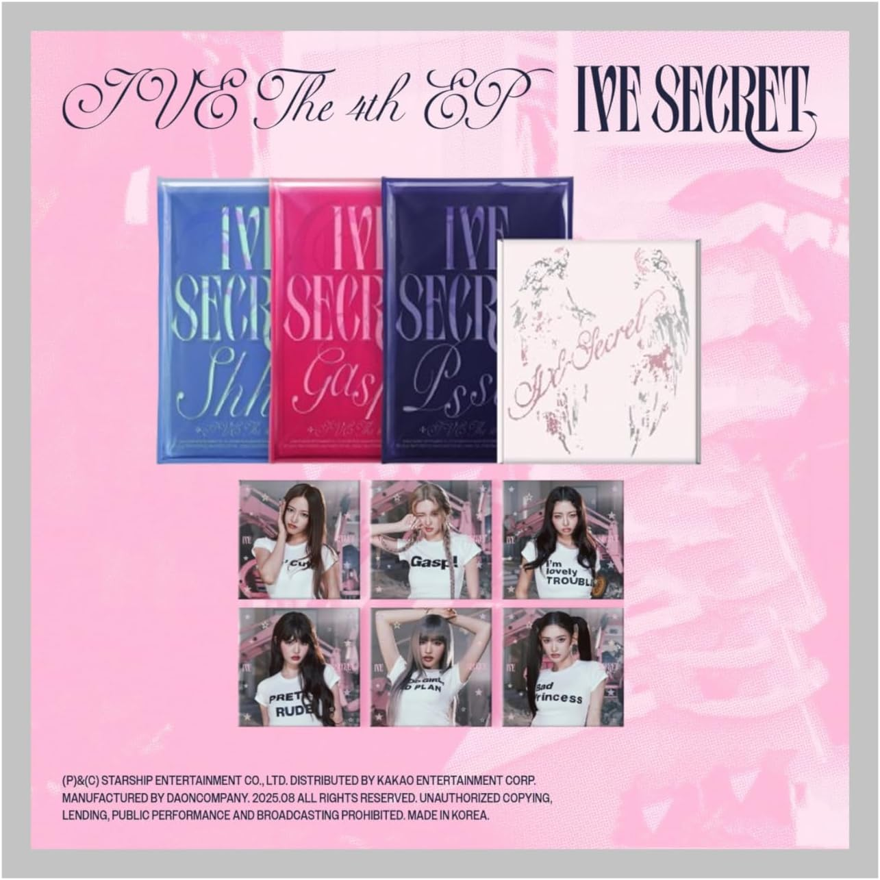 IVE IVE SECRET 4Th EP Album with Tracking Sealed (Standard Set(Shh!+Gasp!+Psst!)) image number 5