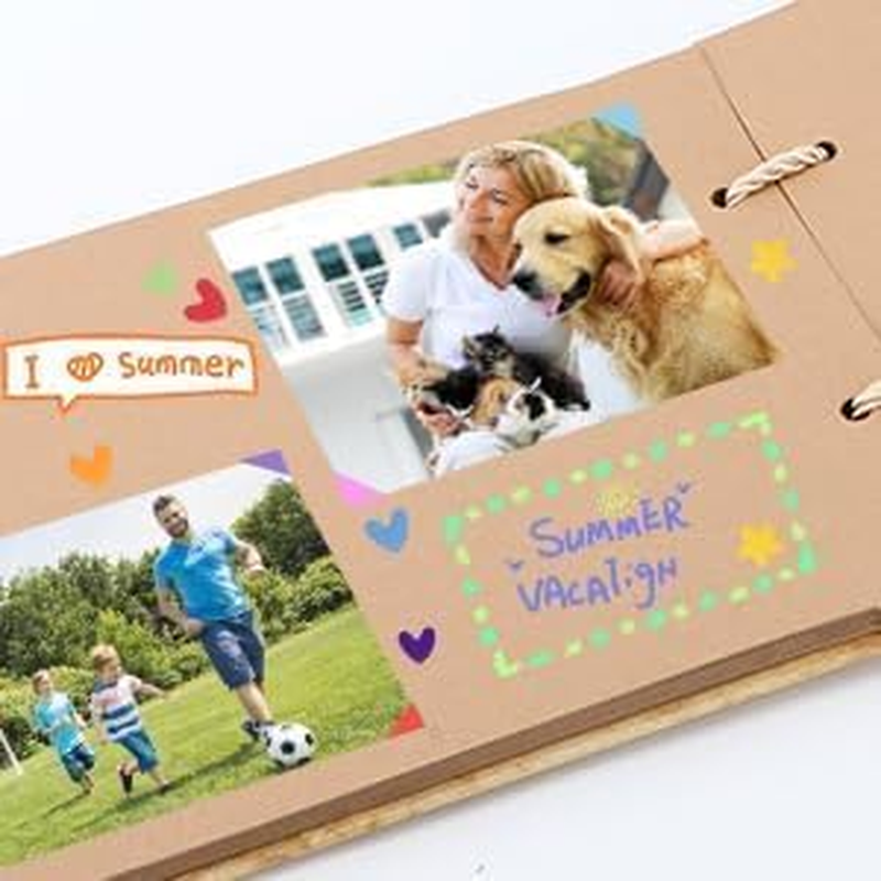 Adventure Book Scrapbook DIY Handmade Retro Style Travel Souvenir, 11.92 X 7.62" Embossed Lettering Scrapbook Inspired by 'Up', Memory Book for Anniversary Wedding,Travelling,Valentine'S Day Gifts image number 3