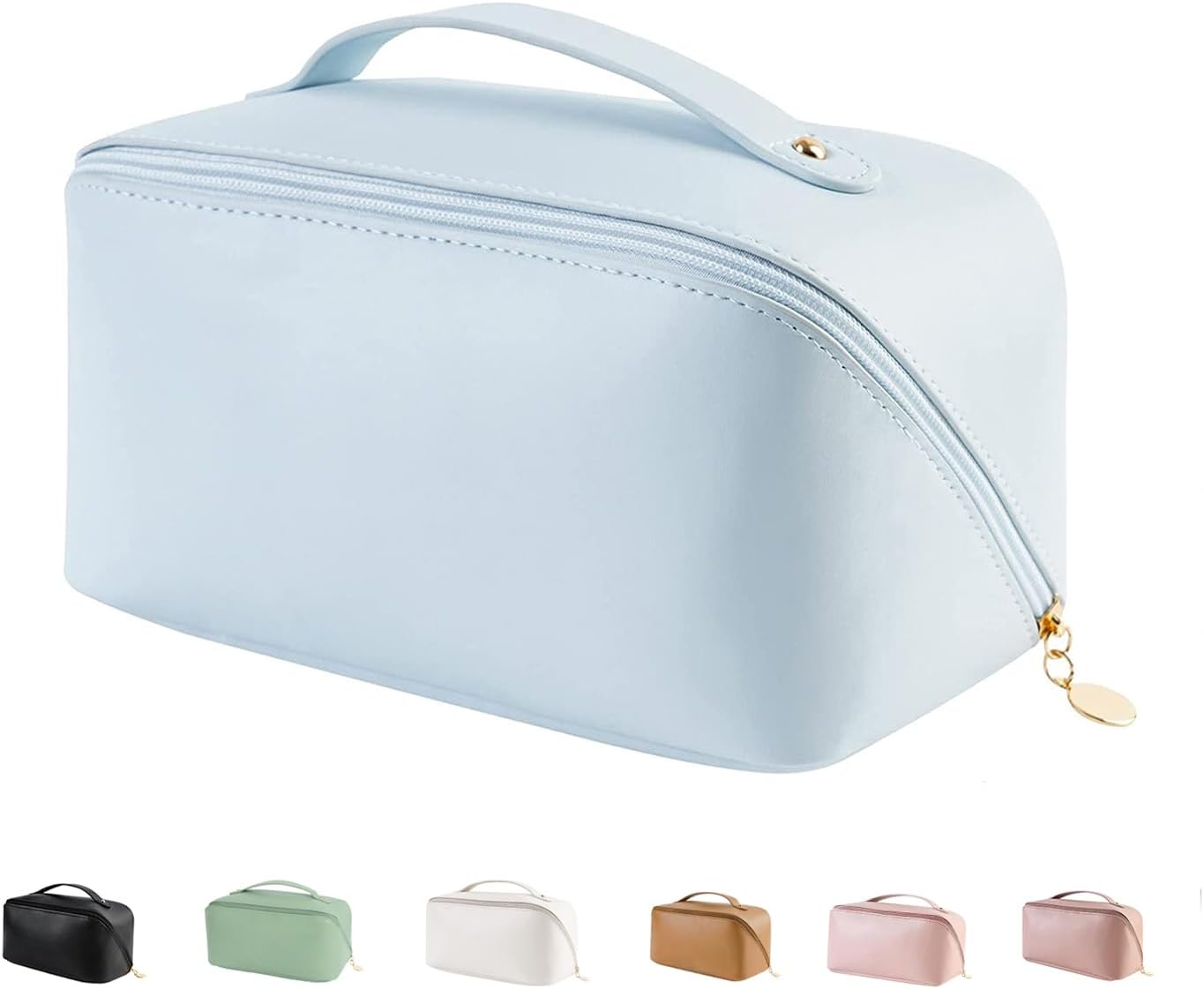 Cosmetic Bag, Large Capacity PU Waterproof Storage Makeup Bag, Multifunctional Portable Wash Pouch for Women Travel Storage Bag Skin Care Cosmetics Toiletries