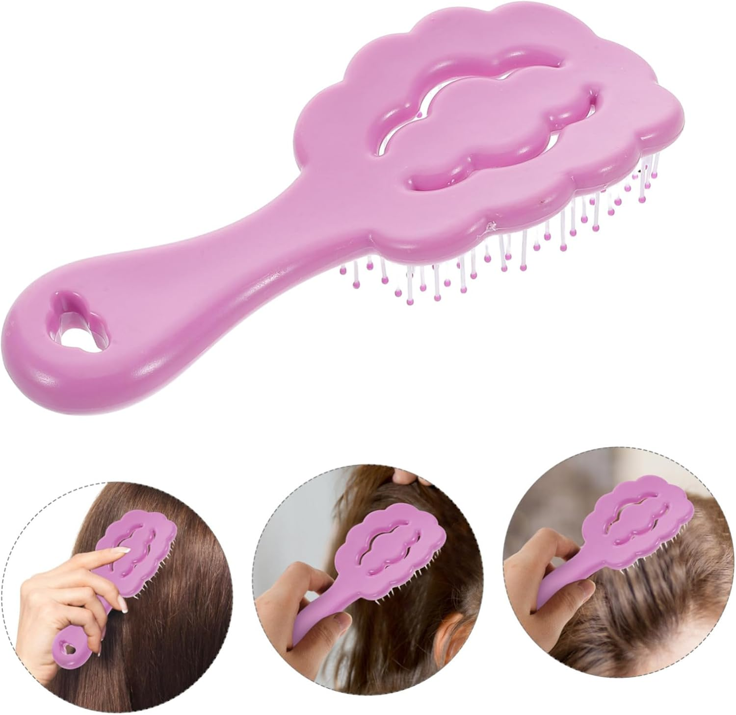 Beatifufu Massage Detangling Comb for Boy Girl Painless Hair Brush Cartoon Scalp Massager for Thick Curly Hair image number 4