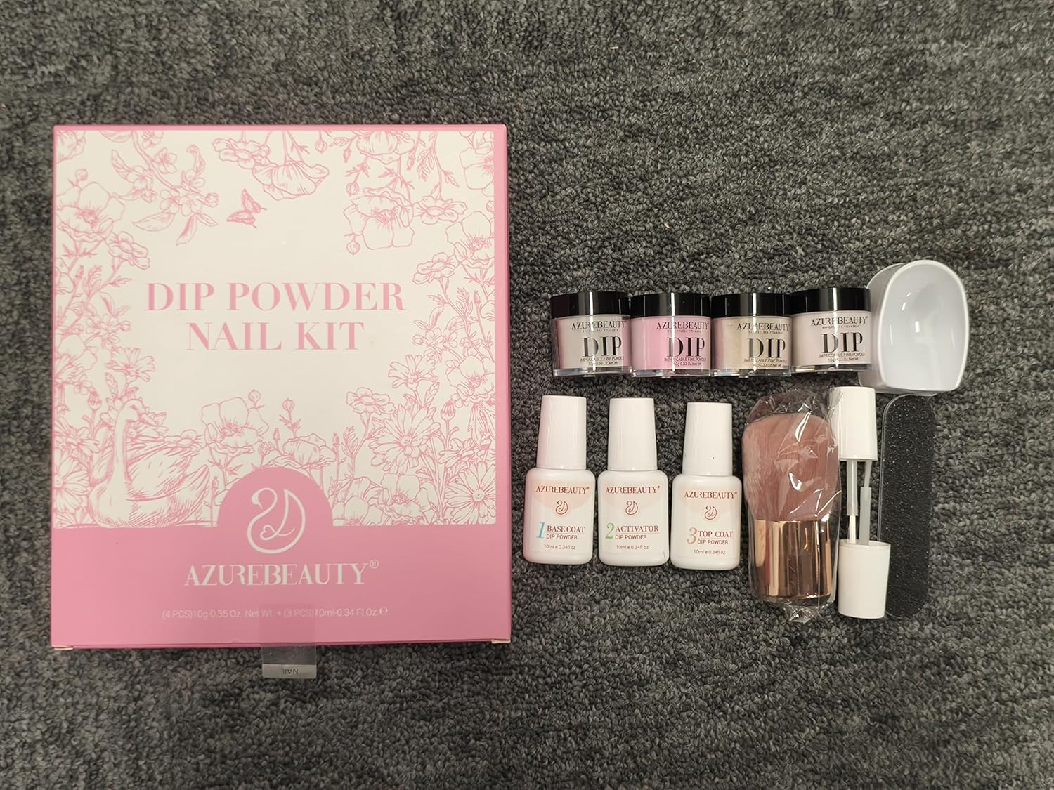 Dipping Nail Powder Set - 10 Colors Dip Powders Nails Set for Christmas with Gift Box No UV/LED Nail Lamp Needed for French Nail Manicure Nail Art image number 4