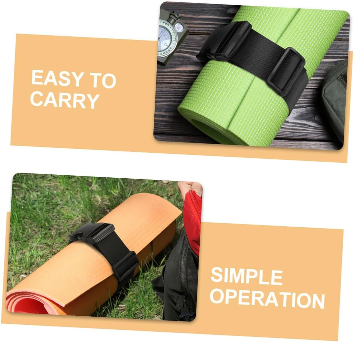 HOODANCOS Adjustable Luggage Straps Outdoor Nylon Buckle Tie down Straps for Suitcases Travel Accessories with 4Pcs Pack for Hiking and Outdoor Adventure image number 3