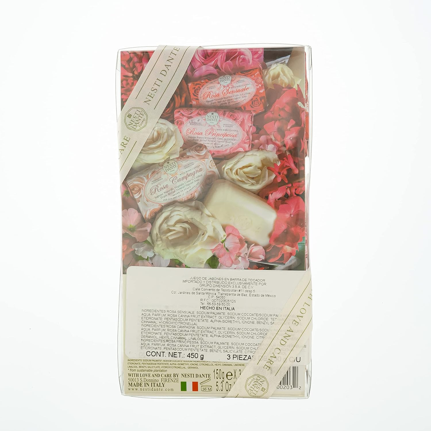 Nesti Dante Rosa 3 Piece Soap Set - 150G Each
